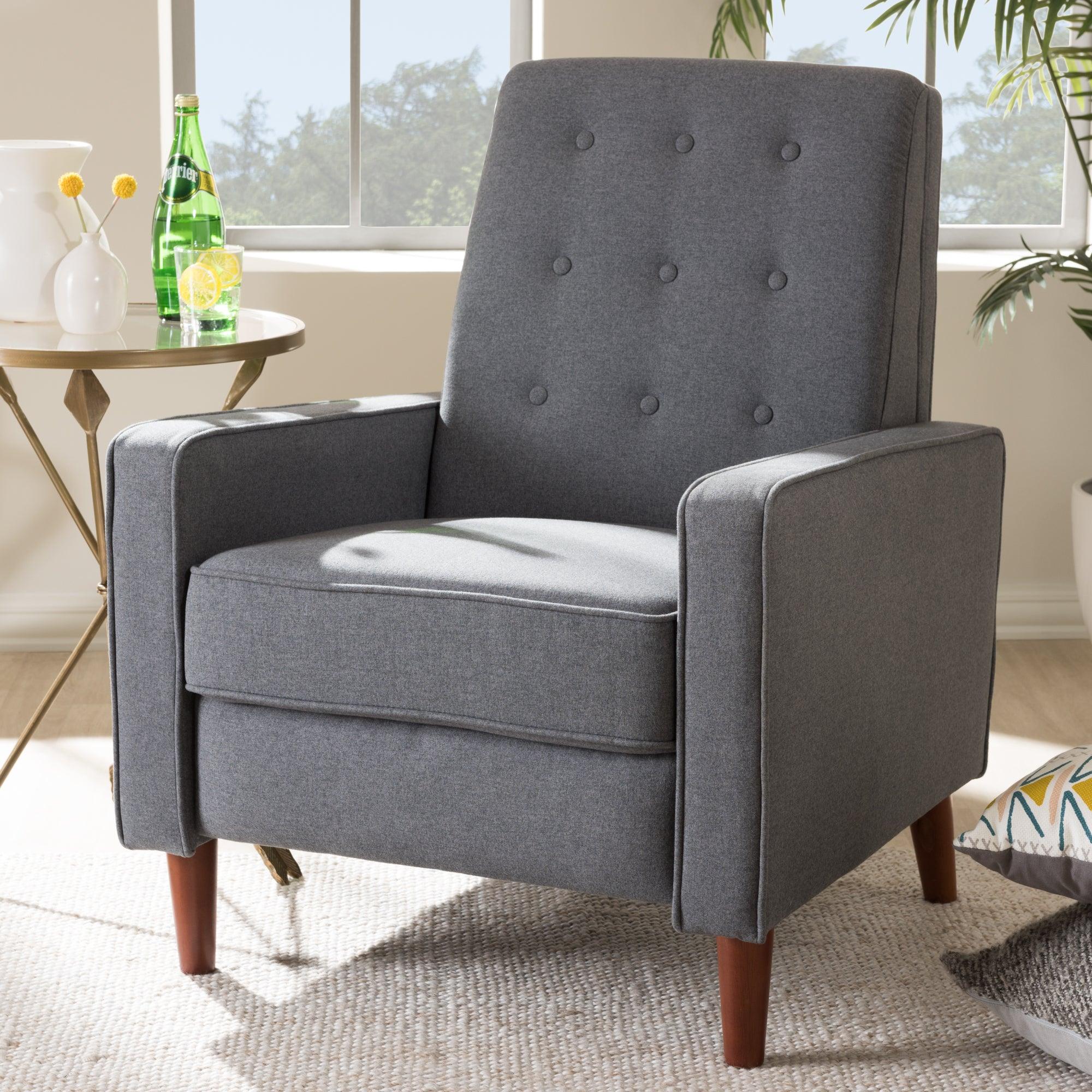 Mathias Mid-century Modern Fabric Upholstered Lounge Chair