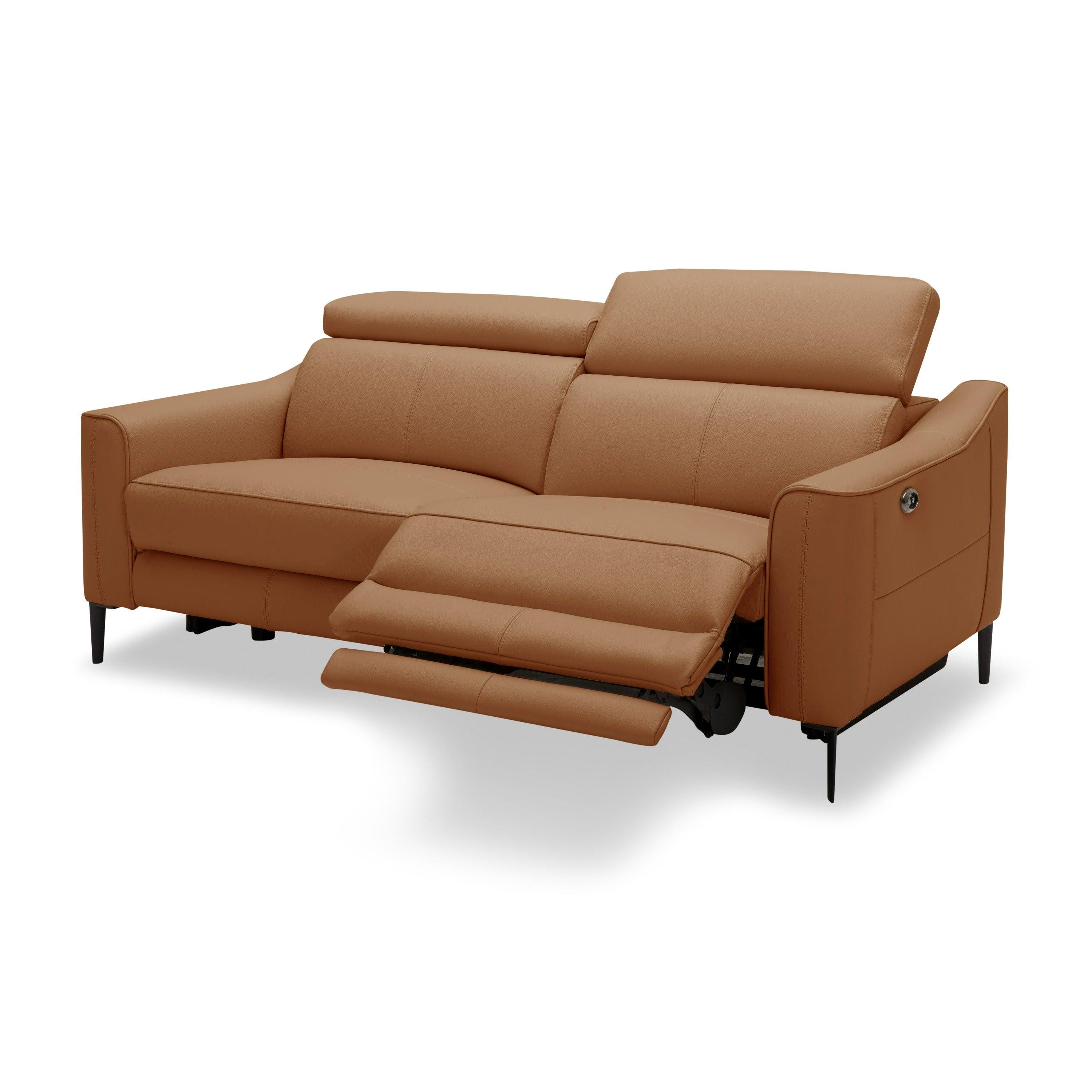 Divani Casa Eden Modern Leather Sofa With 2 Recliners