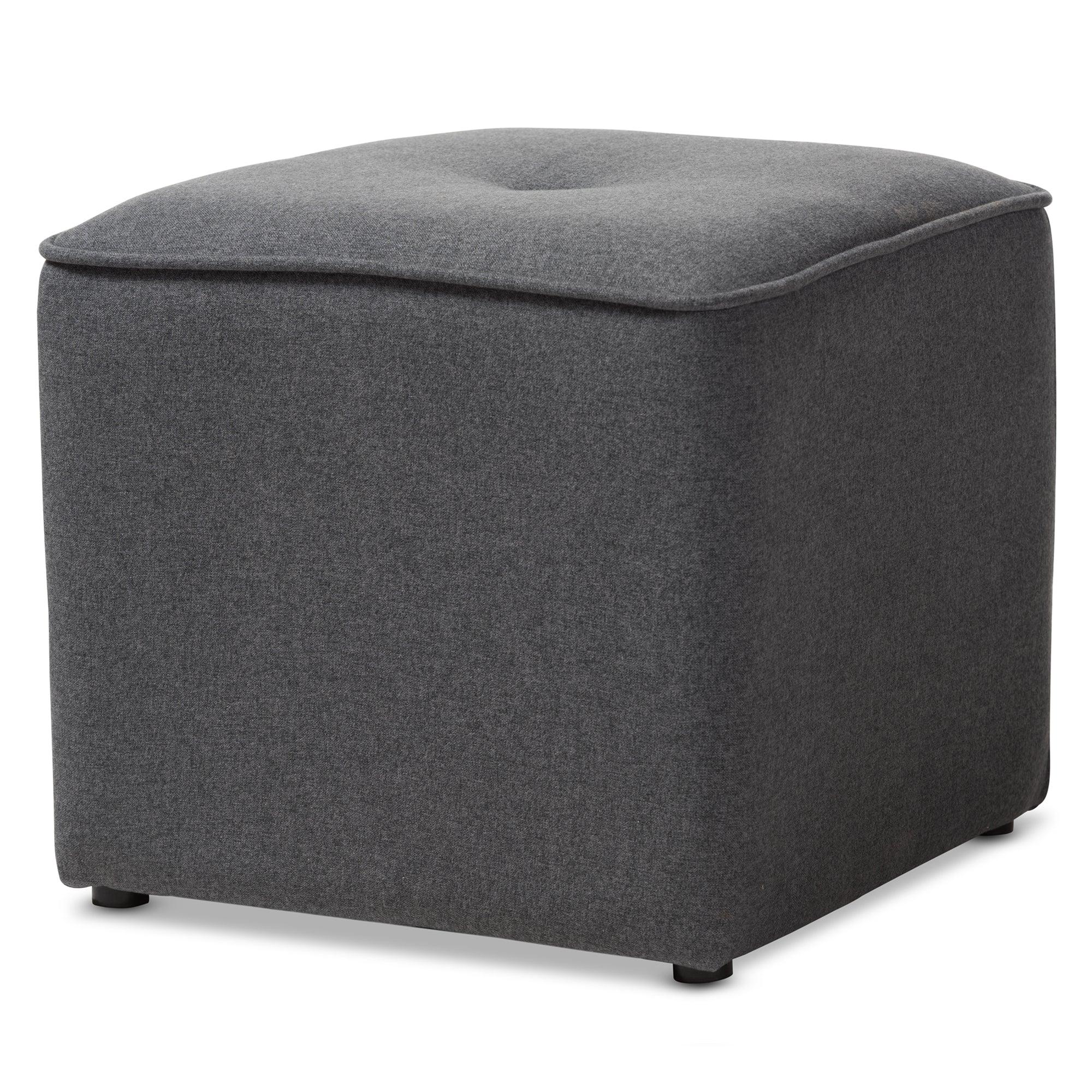 Corinne Modern and Contemporary Dark Fabric Upholstered Ottoman