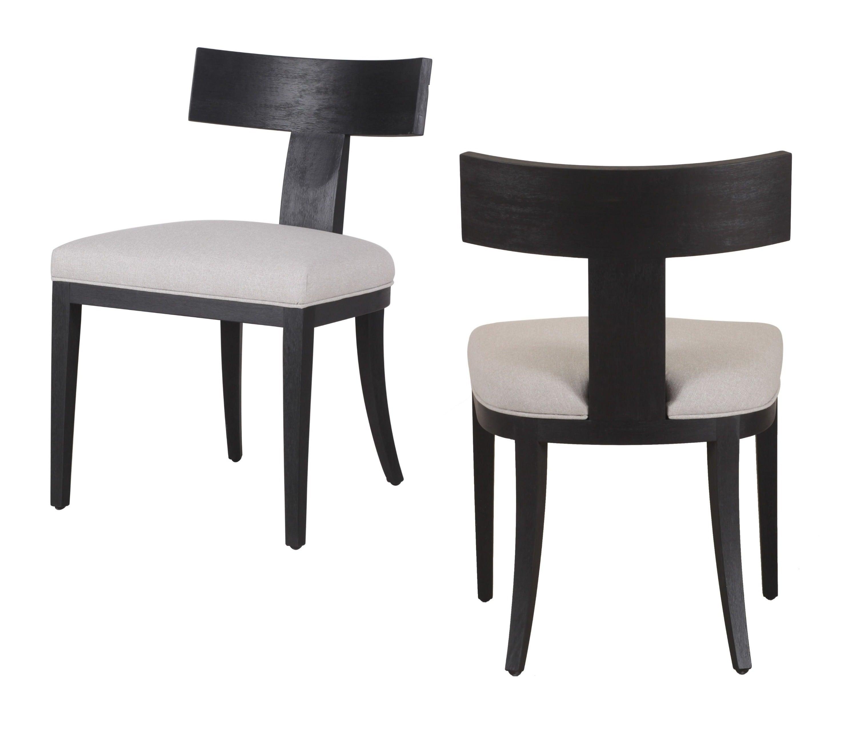 Modrest Fabien MidCentury Modern Linen Dining Chair (Set of 2)