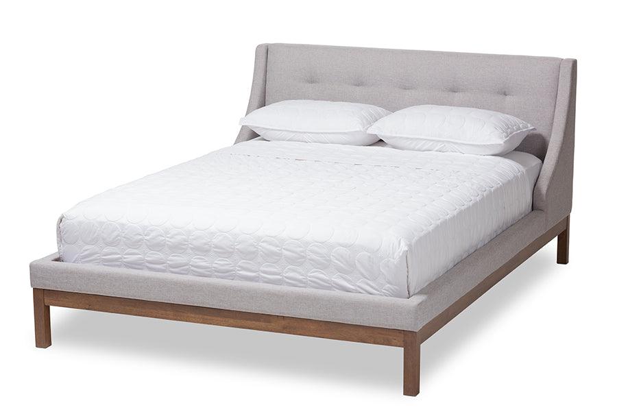 Louvain Modern and Contemporary ish Fabric Upholstered -Finished d Platform Bed