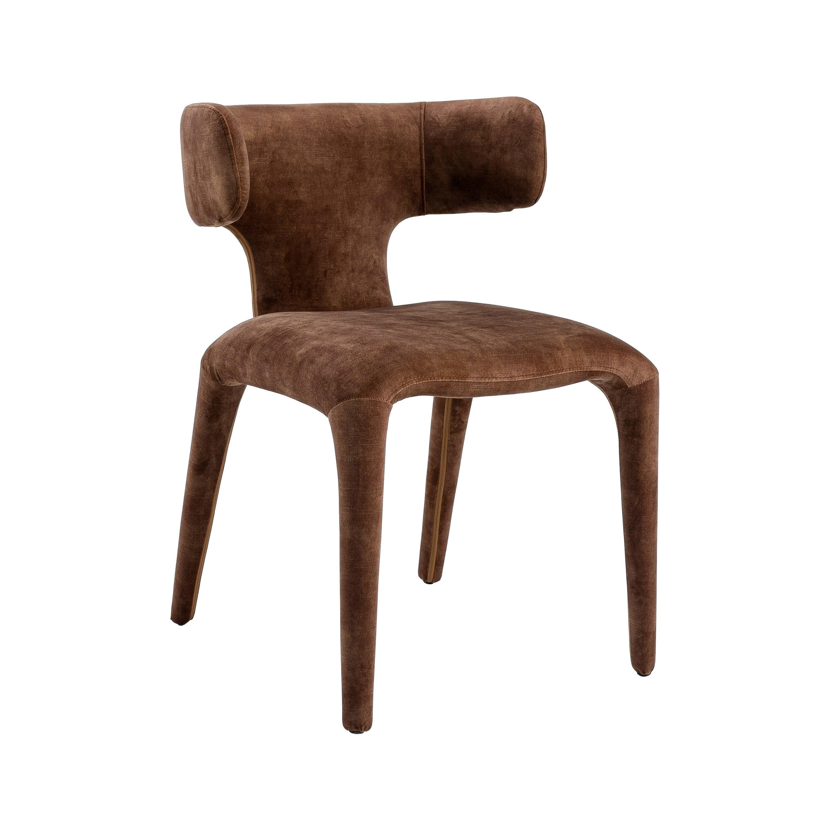 Modrest Saehee Modern Velvet Fabric Dining Chair