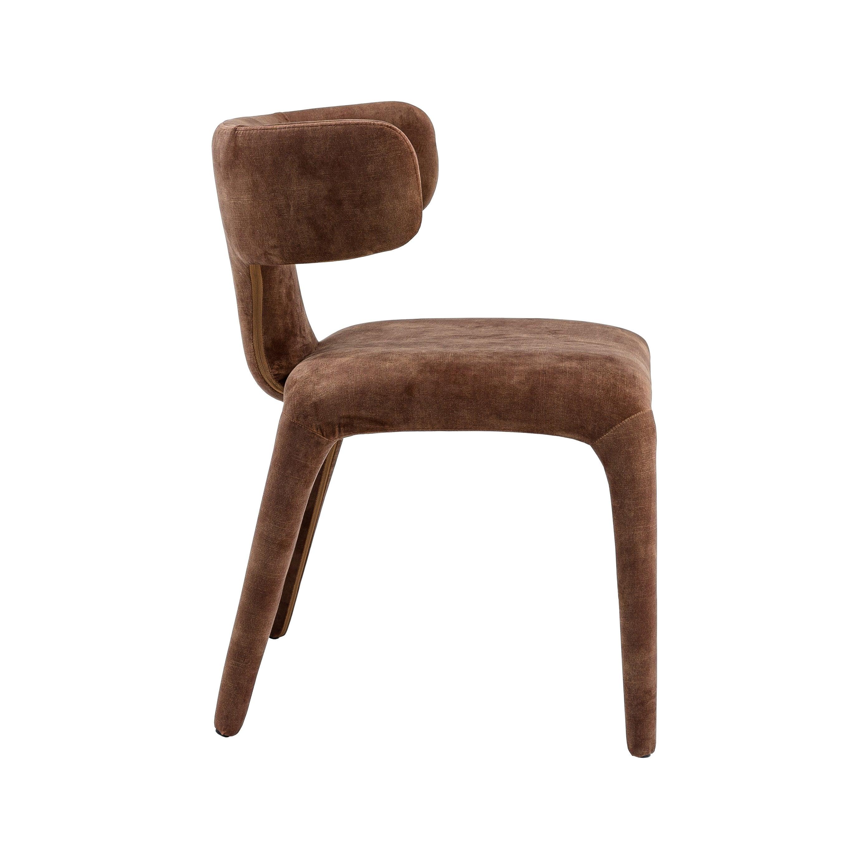 Modrest Saehee Modern Velvet Fabric Dining Chair