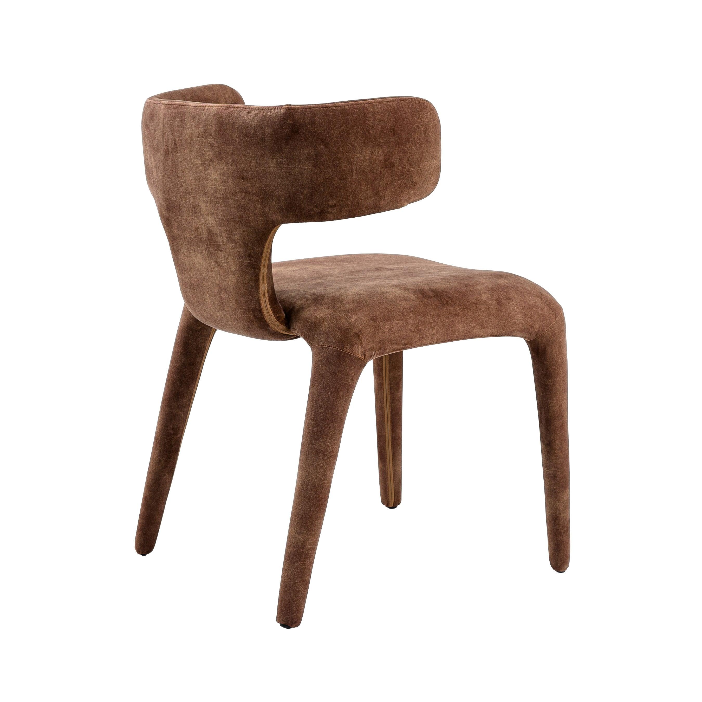 Modrest Saehee Modern Velvet Fabric Dining Chair