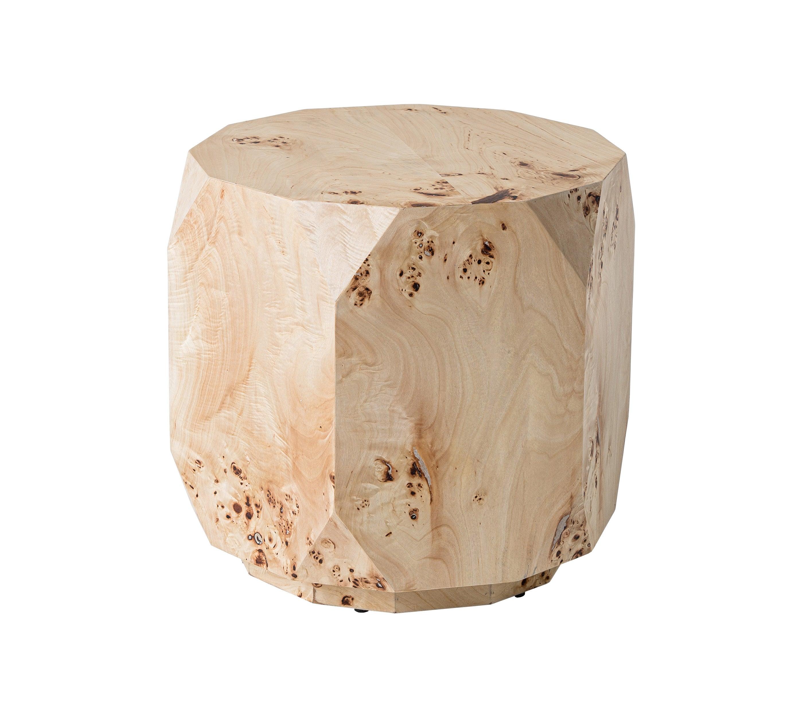 Modrest July Modern Mapa Burl Round End Table