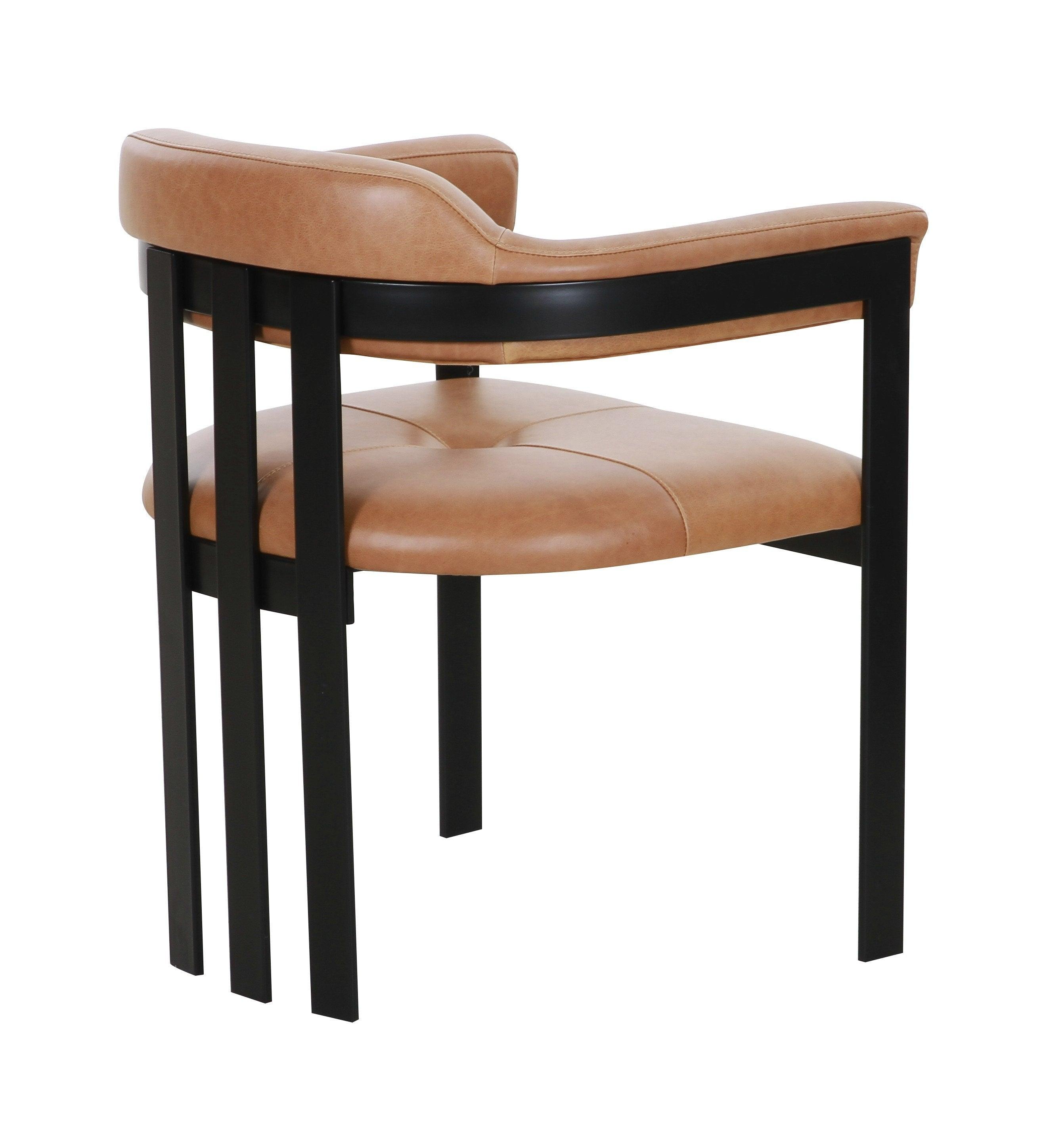 Modrest Hazen Modern Leather Iron Dining Chair