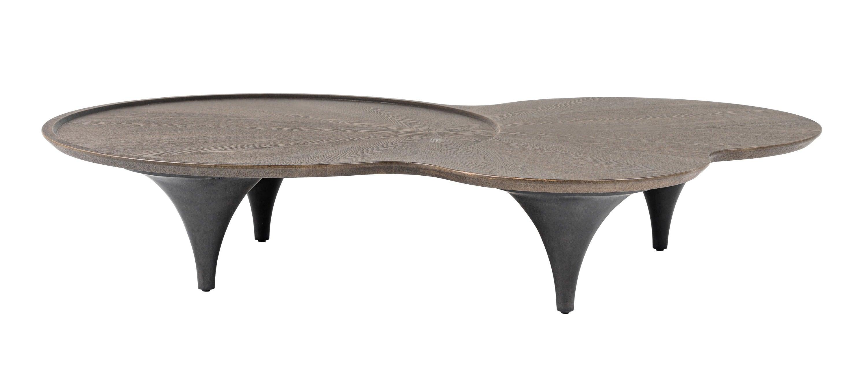 Modrest Beulah Modern Free Form Dark Ash Coffee Table