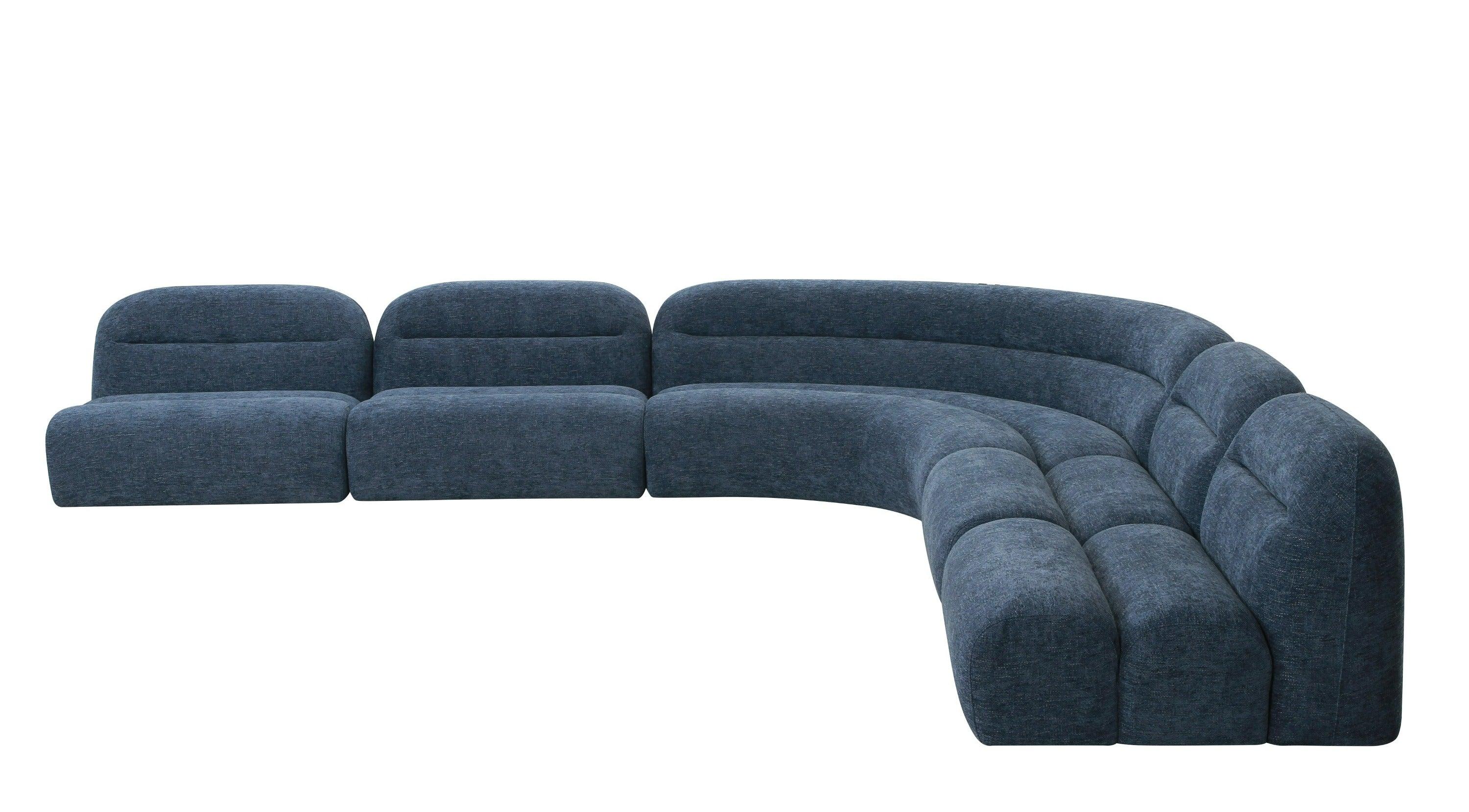 Divani Casa Forman Modern Fabric Modular Armless Sectional Seat