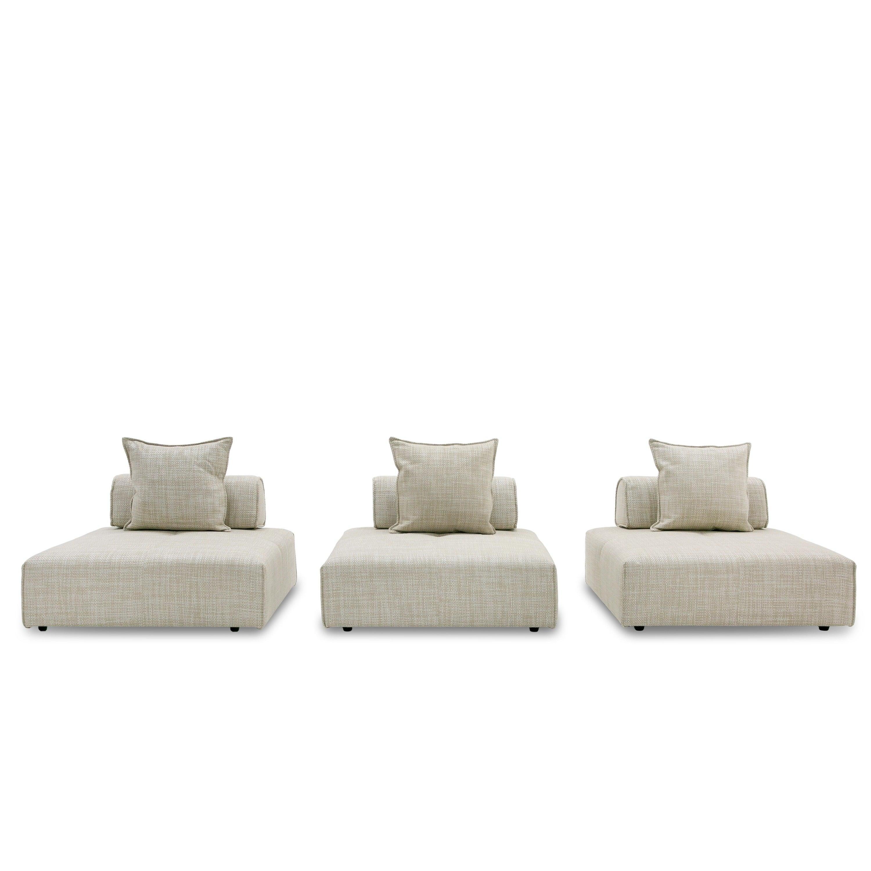 Divani Casa Mondo Modern 3 Seat Modular Fabric Sectional