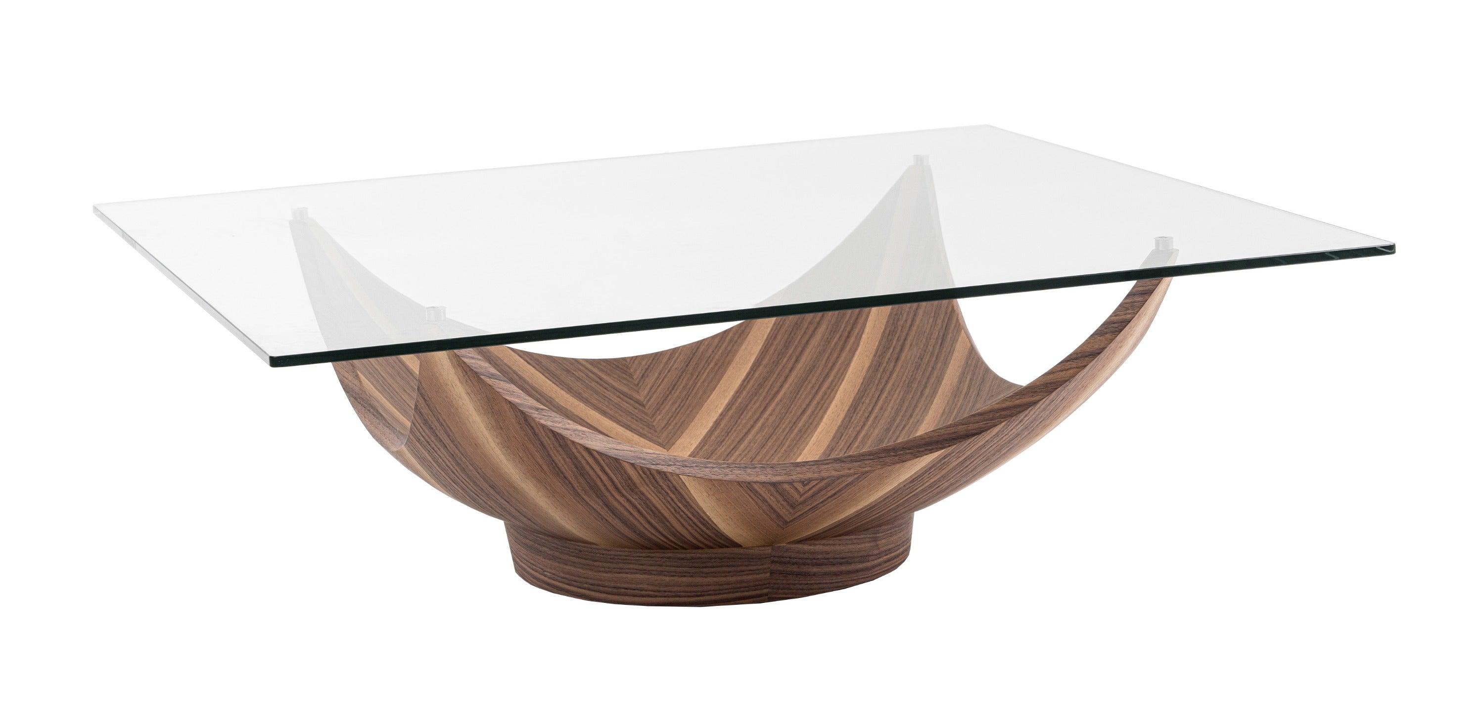 Modrest Sunset Contemporary Glass Square Coffee Table