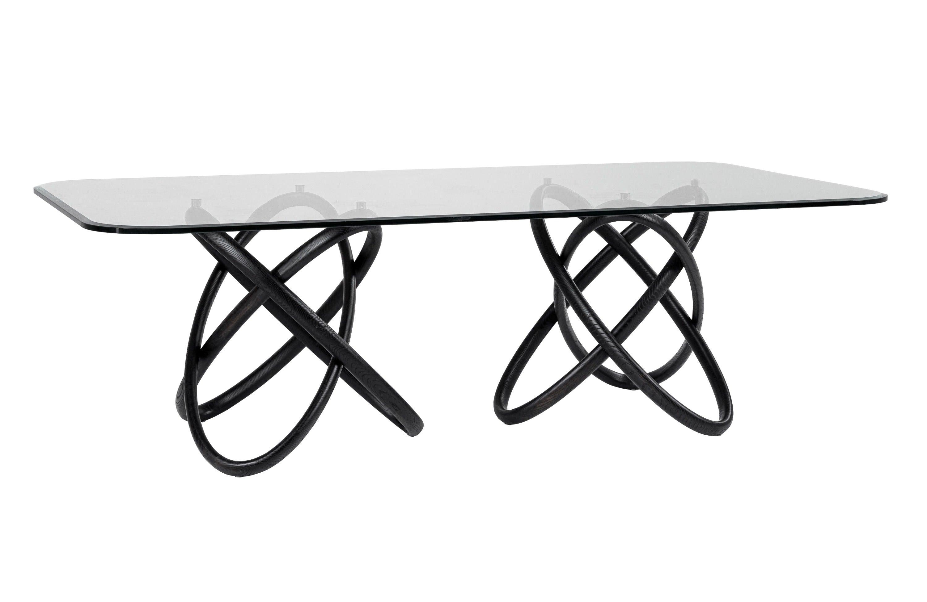 Modrest Mason Modern Glass Ash Dining Table