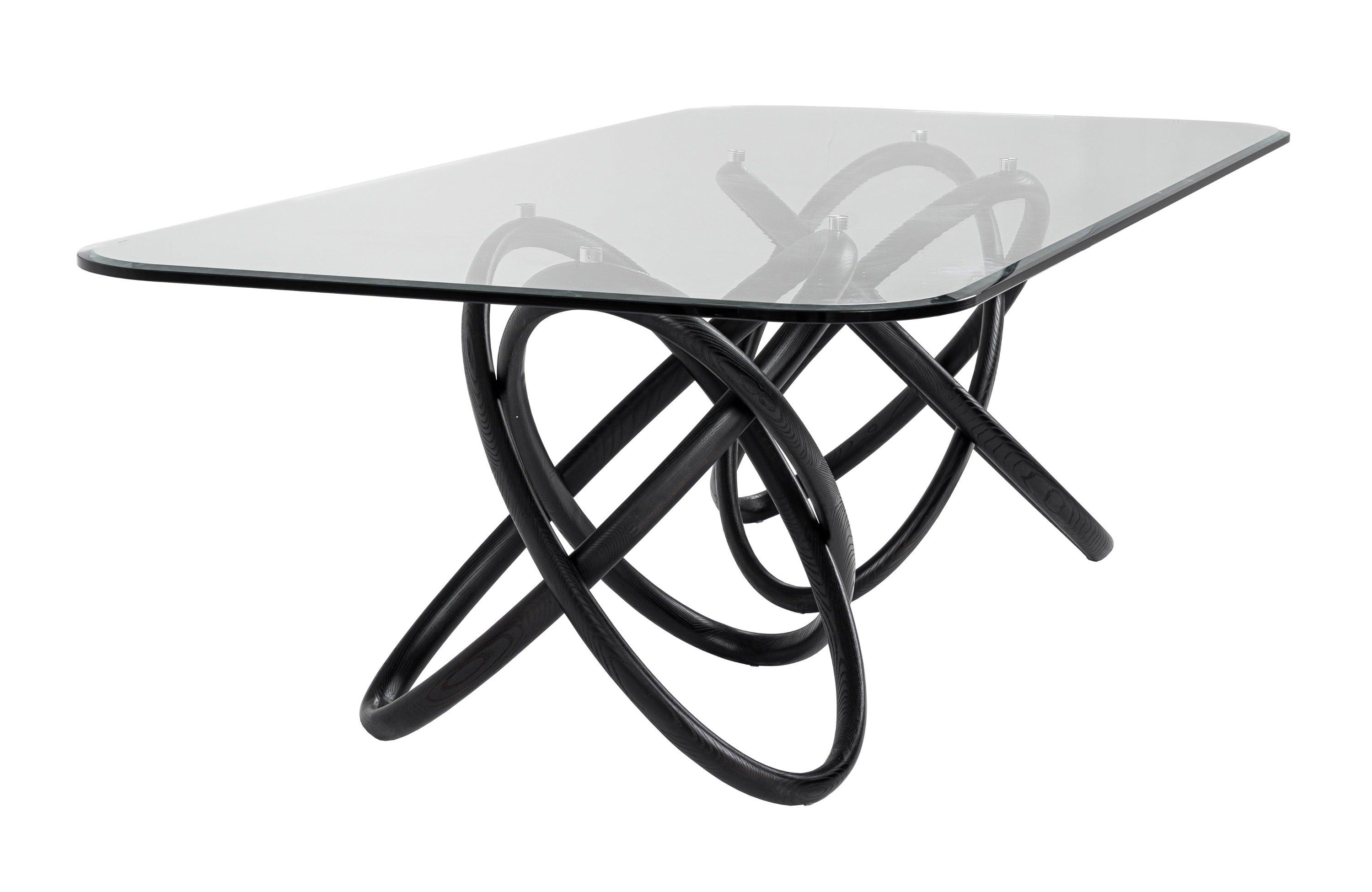 Modrest Mason Modern Glass Ash Dining Table