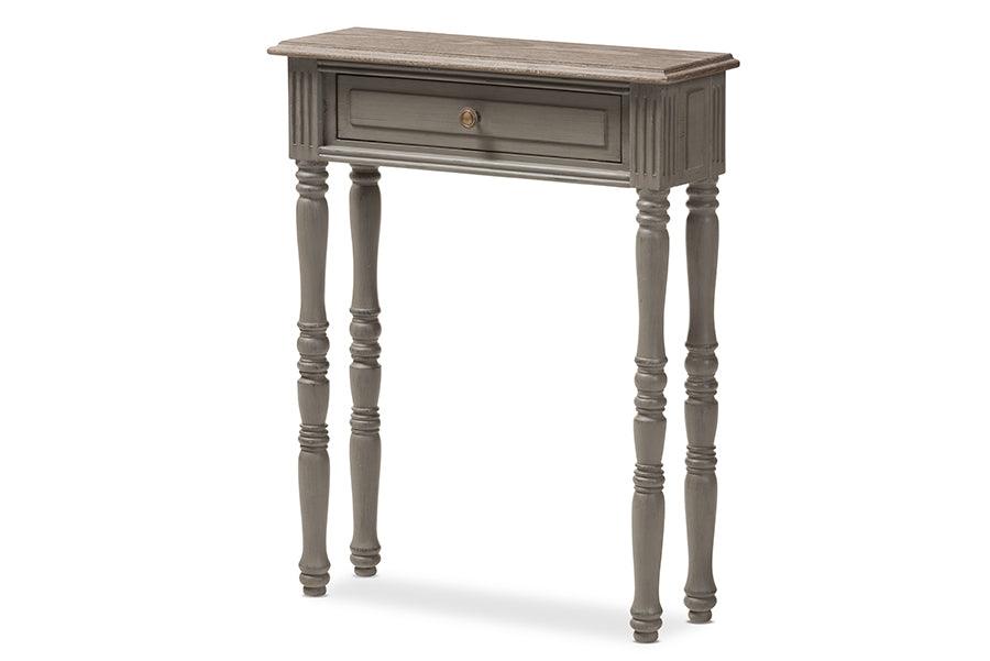 Noemie Country Cottage Farmhouse Finished 1-Drawer Console Table