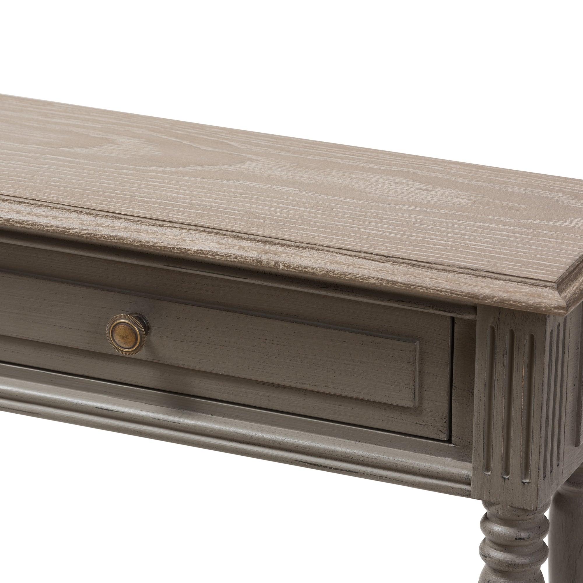 Noemie Country Cottage Farmhouse Finished 1-Drawer Console Table