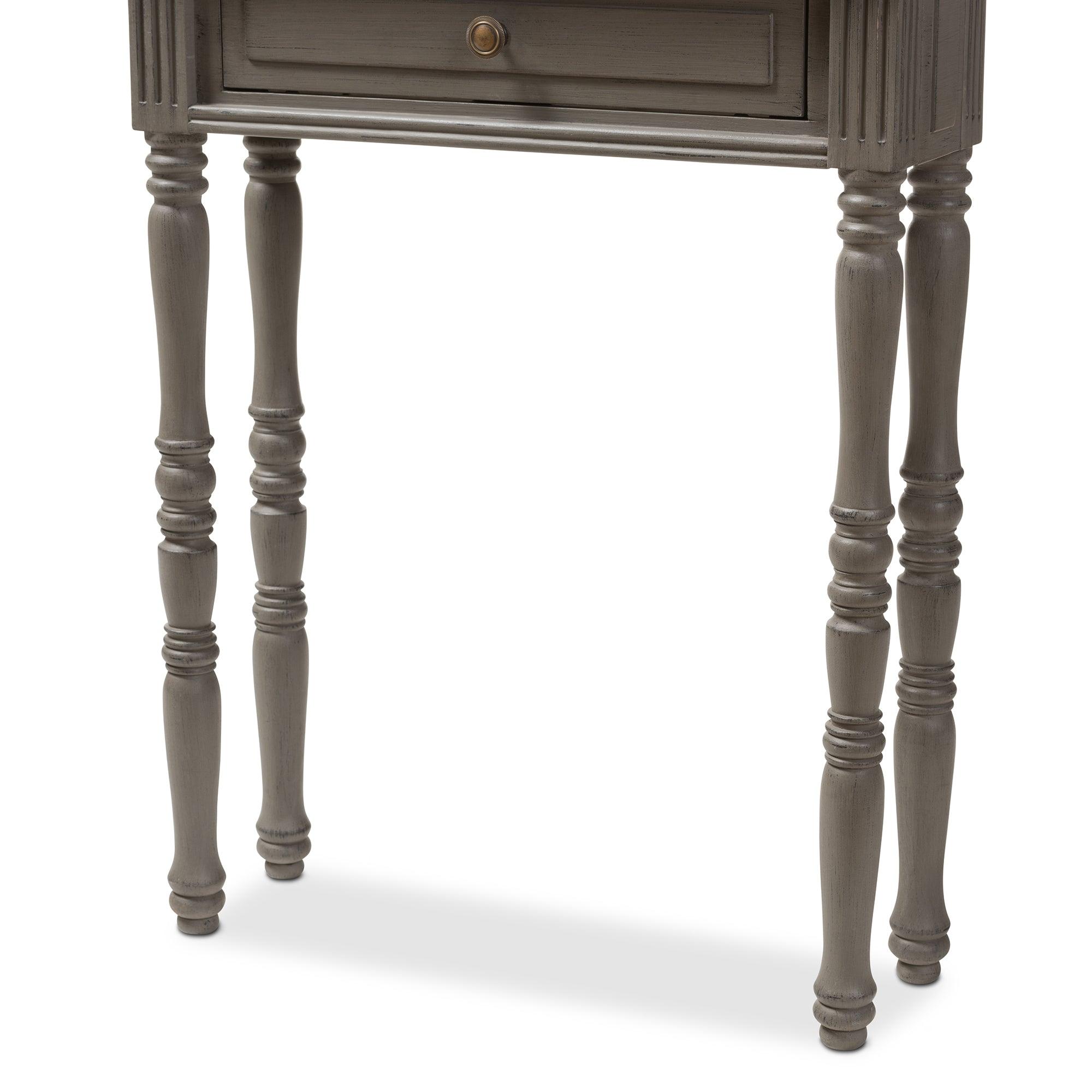 Noemie Country Cottage Farmhouse Finished 1-Drawer Console Table