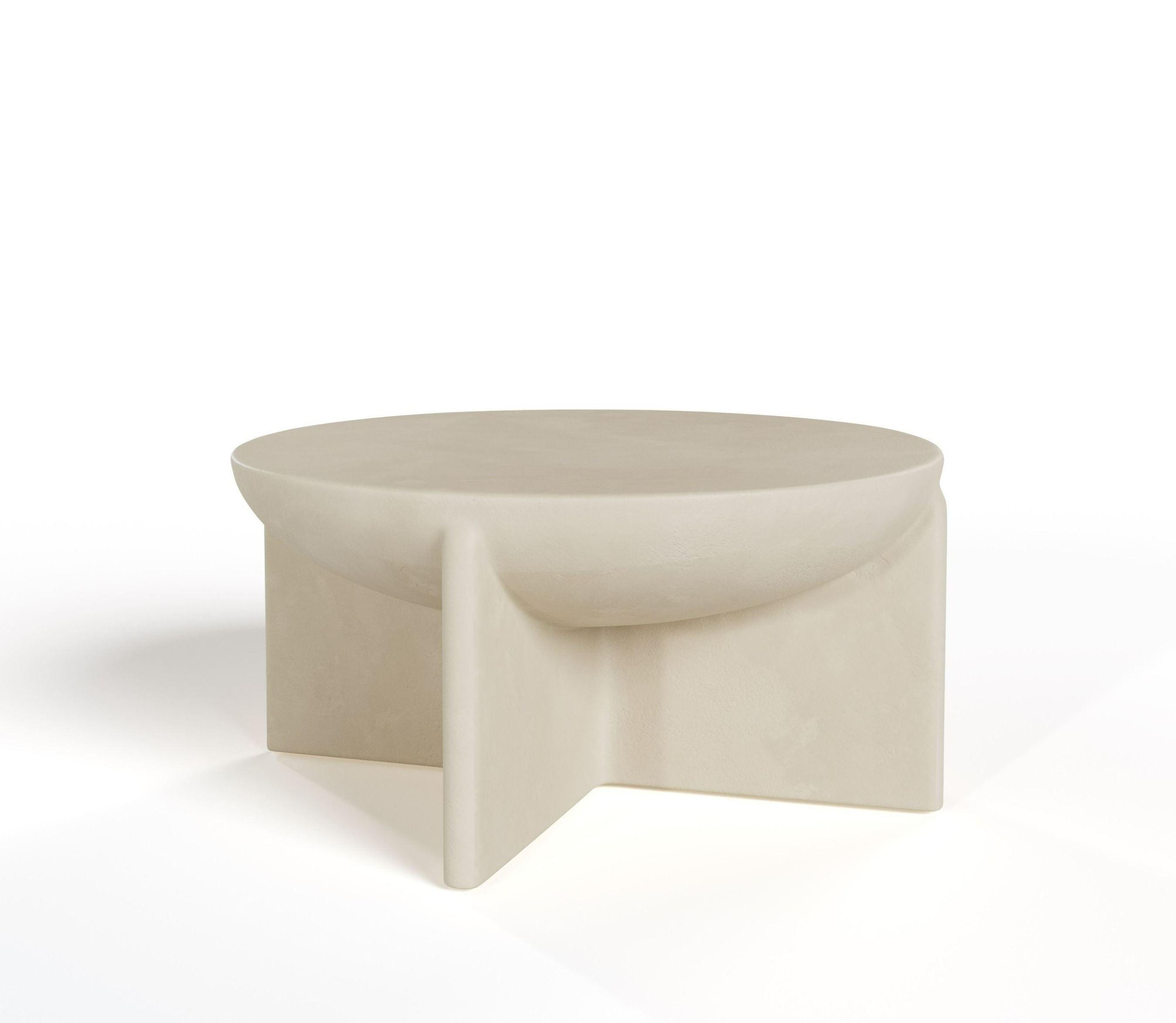 Modrest Elsa Modern Concrete Round Coffee Table