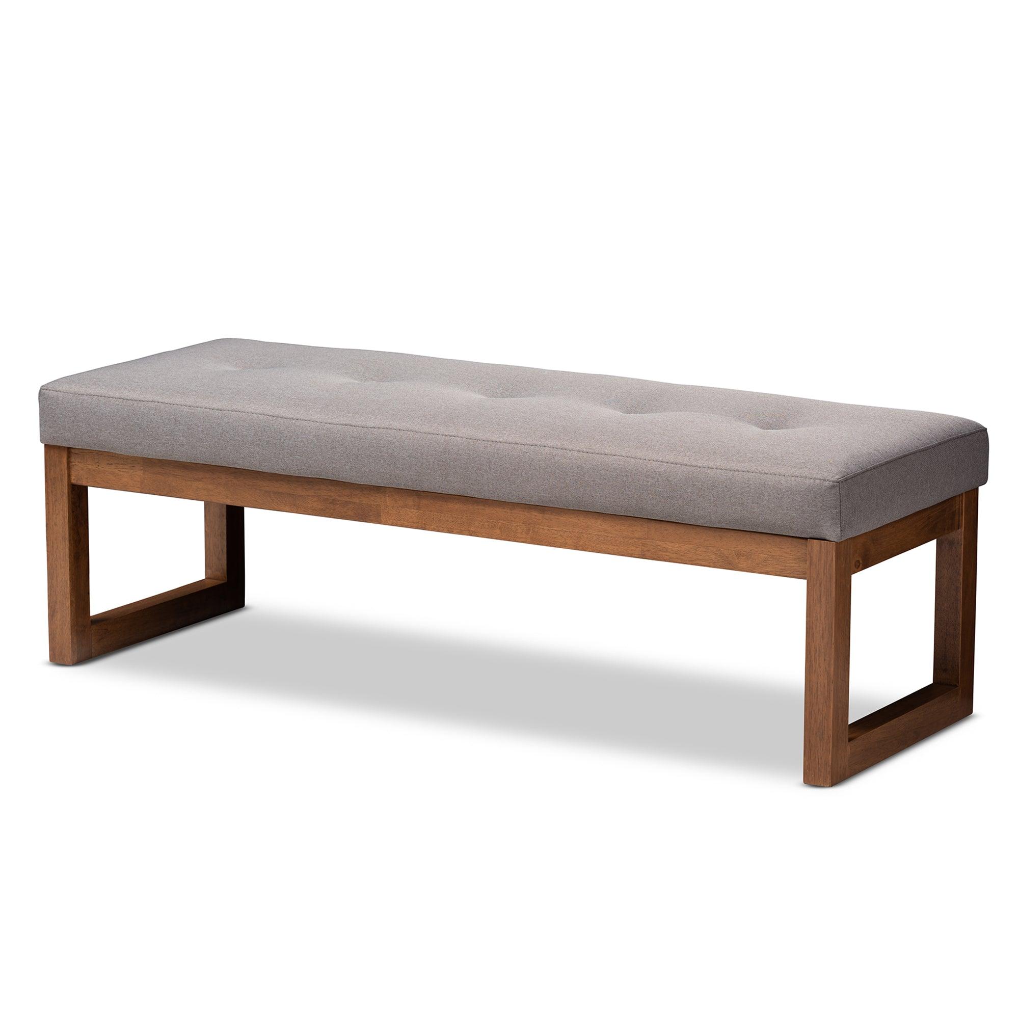 Caramay Modern and Contemporary Fabric Upholstered Finished Wood Bench