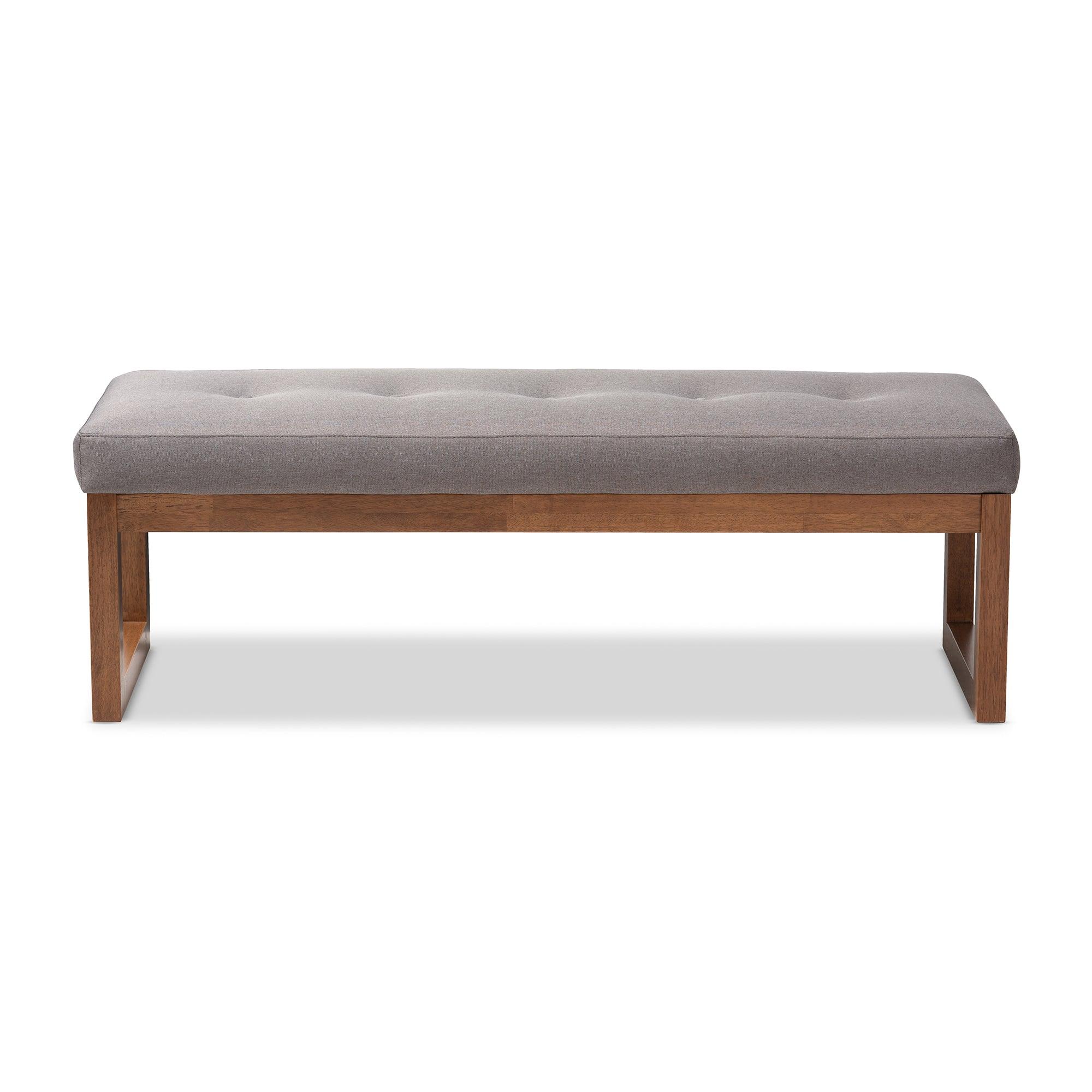 Caramay Modern and Contemporary Fabric Upholstered Finished Wood Bench