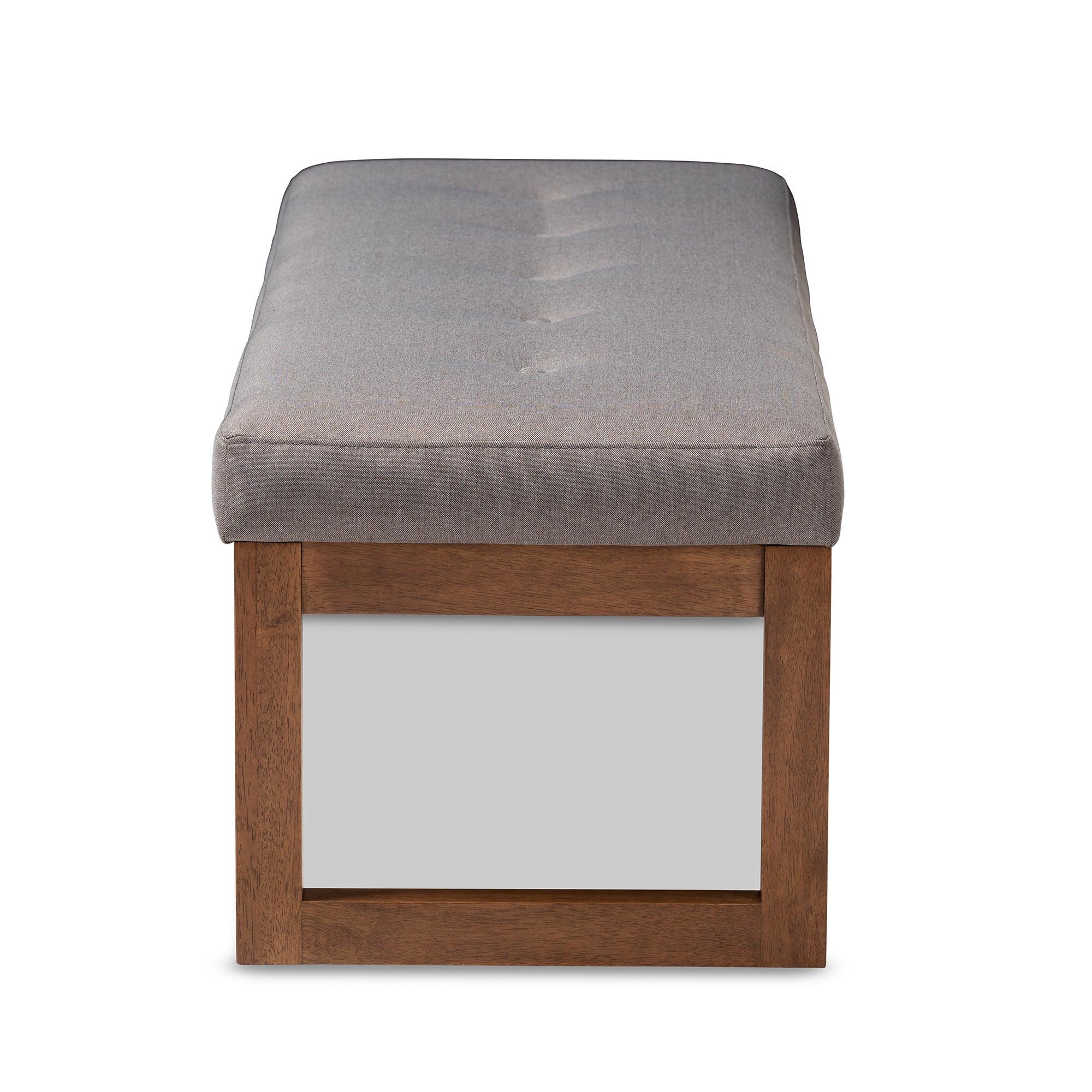 Caramay Modern and Contemporary Fabric Upholstered Finished Wood Bench