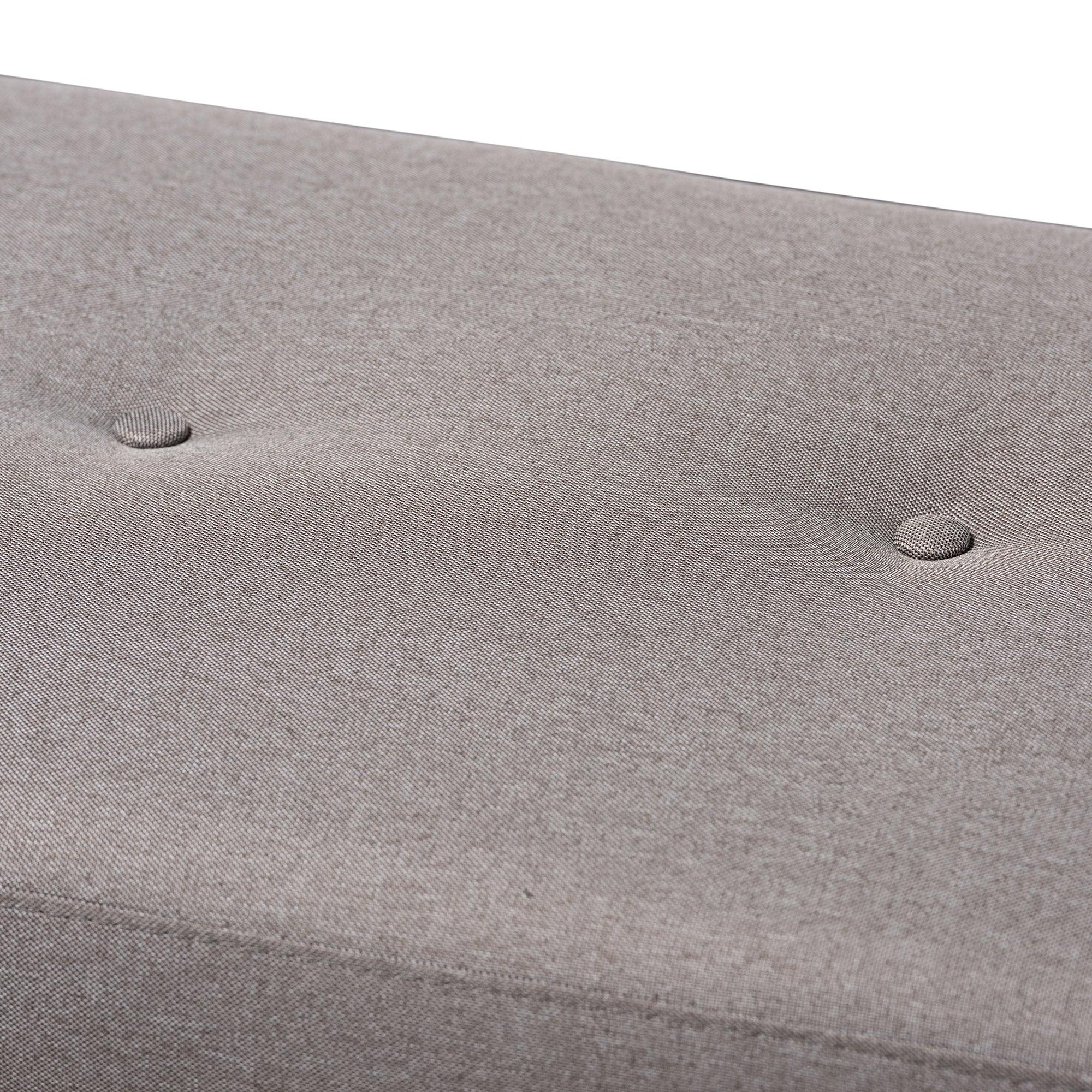 Caramay Modern and Contemporary Fabric Upholstered Finished Wood Bench