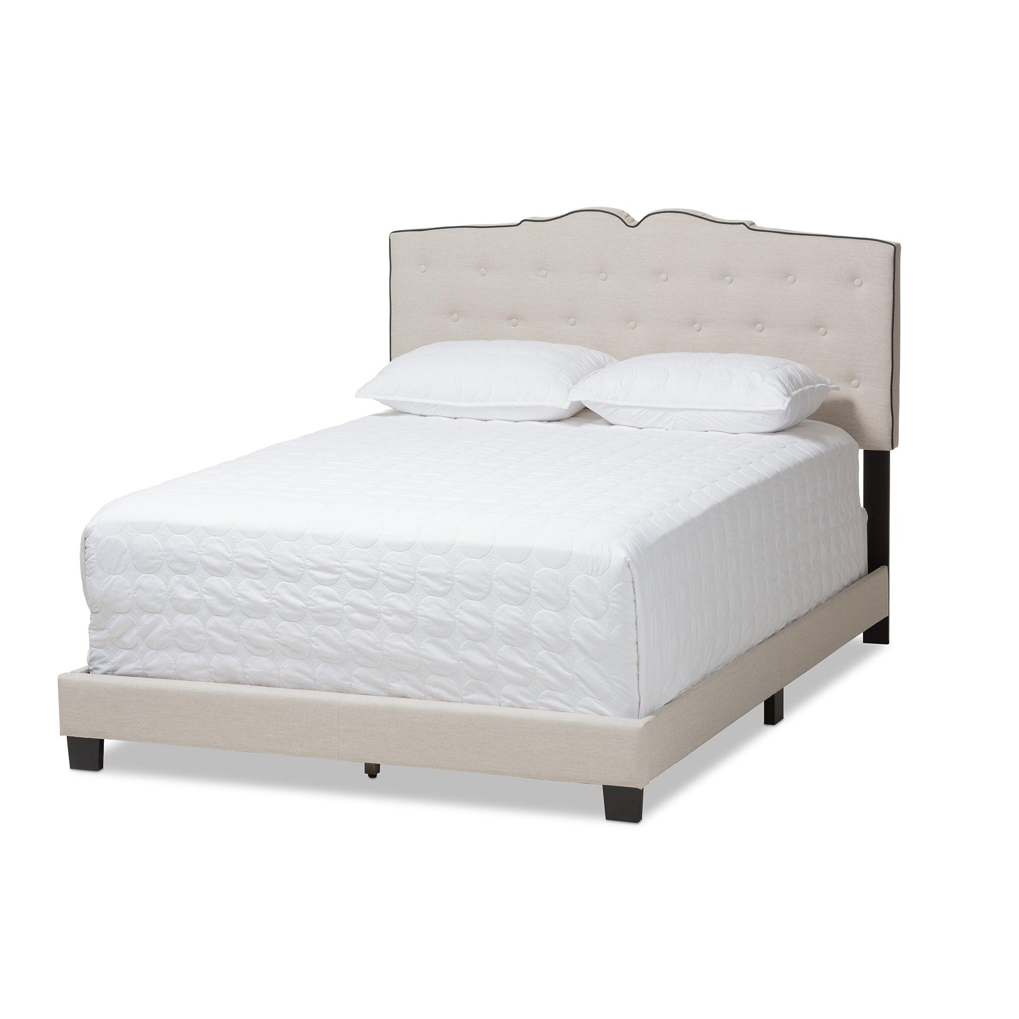 Vivienne Modern and Contemporary Light Fabric Upholstered Bed