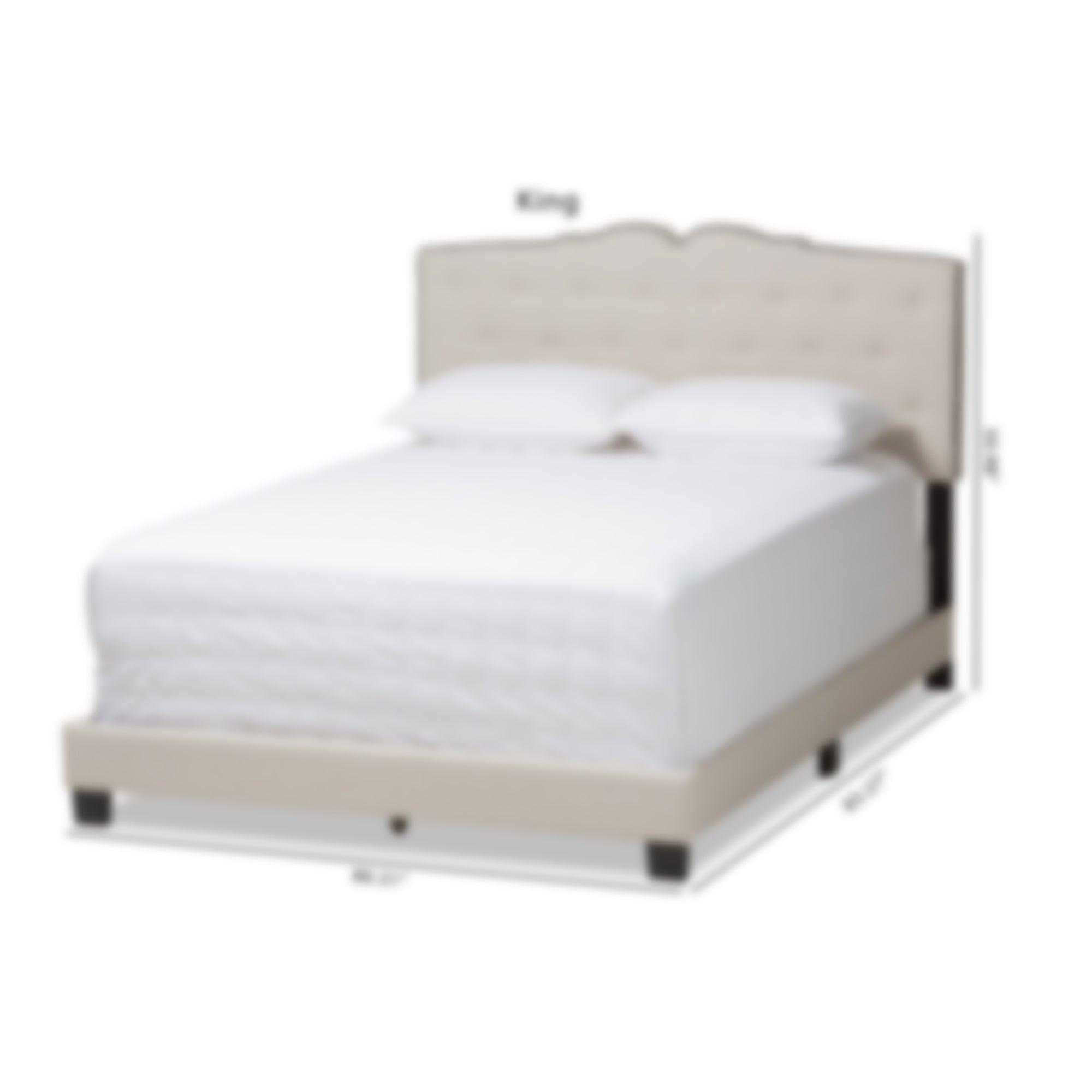 Vivienne Modern and Contemporary Light Fabric Upholstered Bed