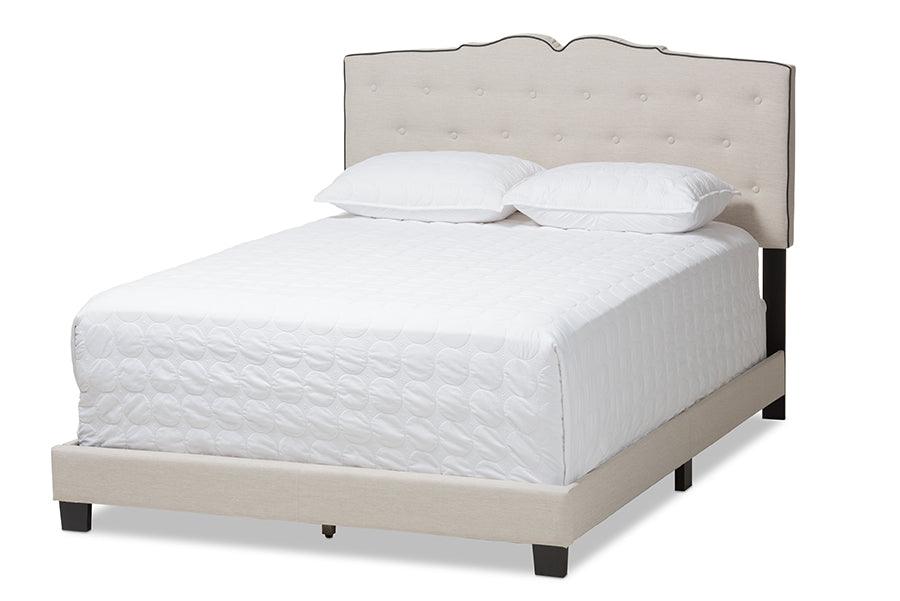 Vivienne Modern and Contemporary Light Fabric Upholstered Bed