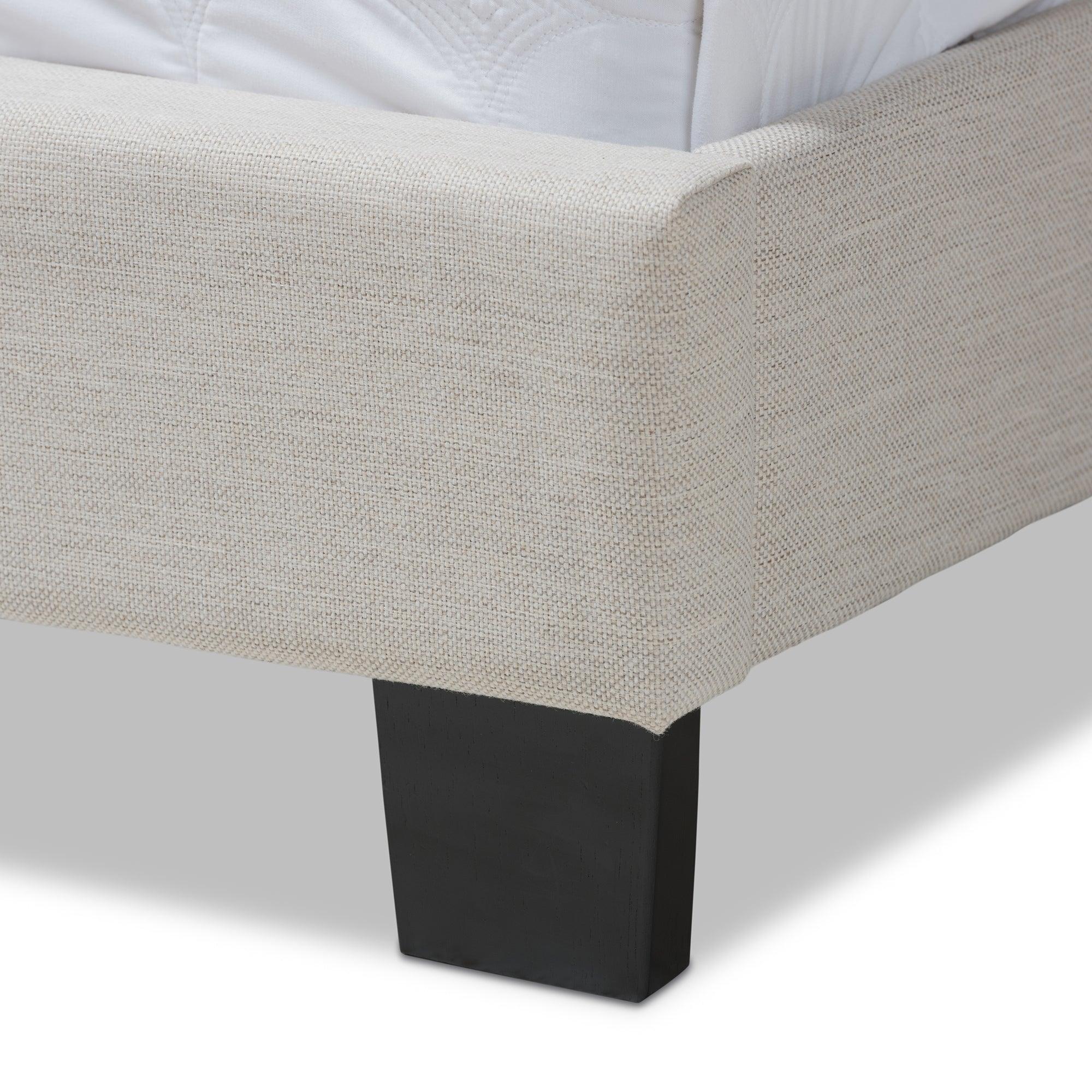 Vivienne Modern and Contemporary Light Fabric Upholstered Bed