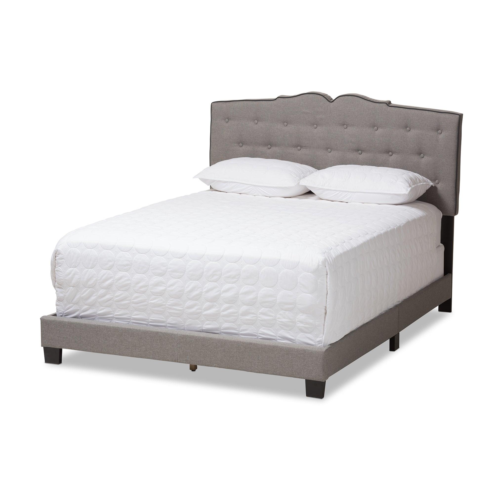 Vivienne Modern and Contemporary Light Fabric Upholstered Bed