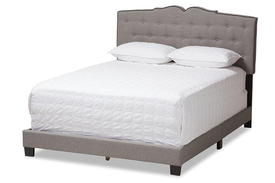 Vivienne Modern and Contemporary Light Fabric Upholstered Bed