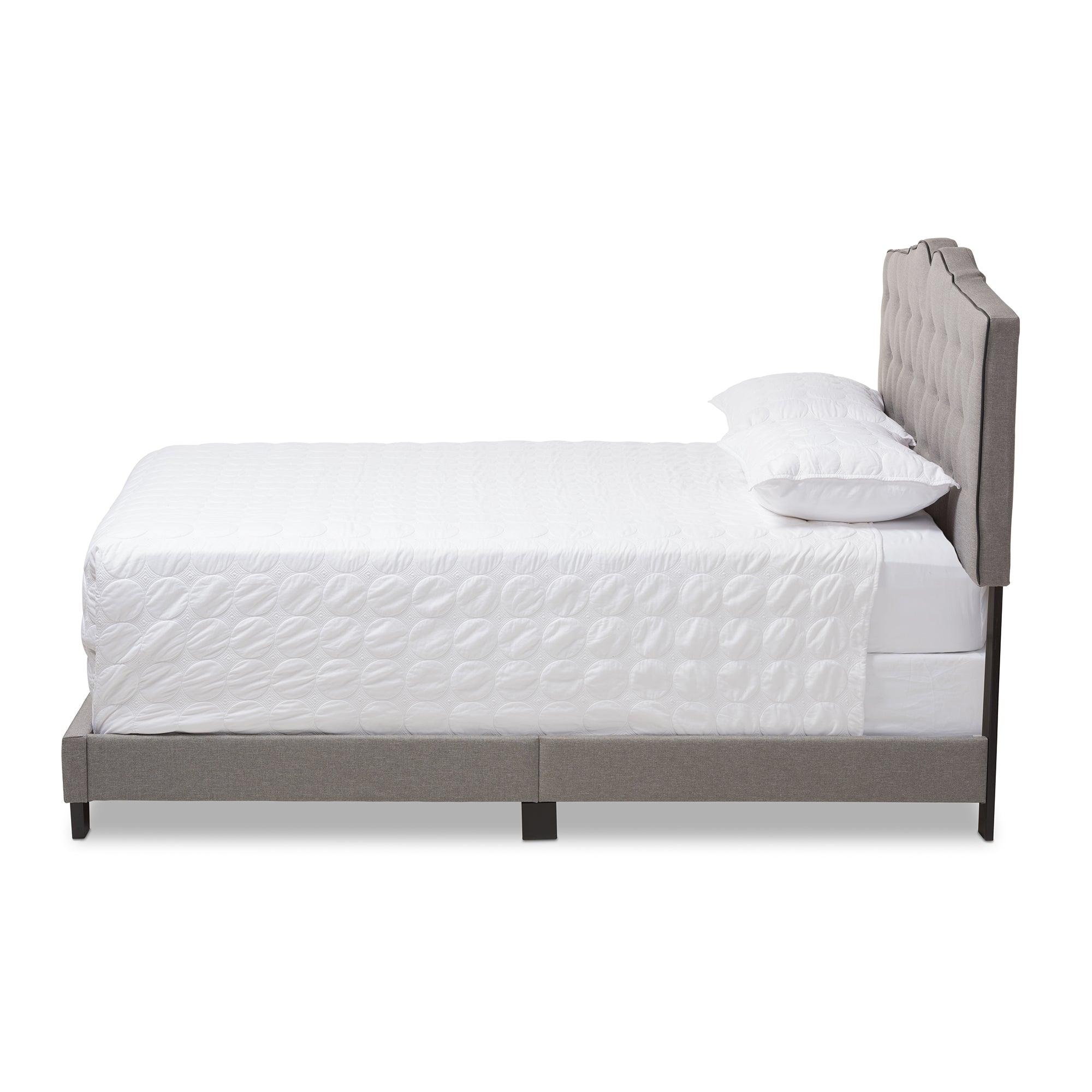 Vivienne Modern and Contemporary Light Fabric Upholstered Bed