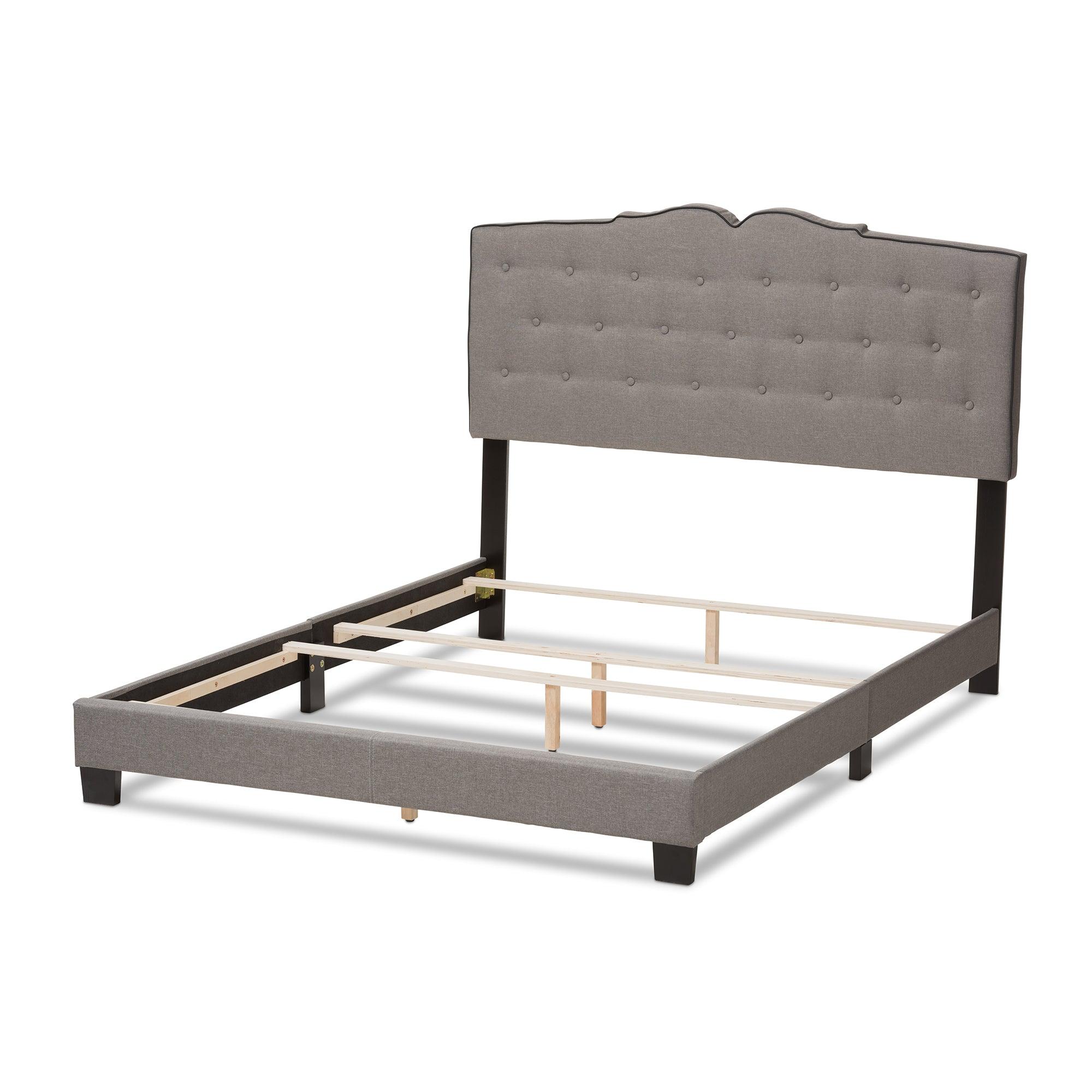 Vivienne Modern and Contemporary Light Fabric Upholstered Bed