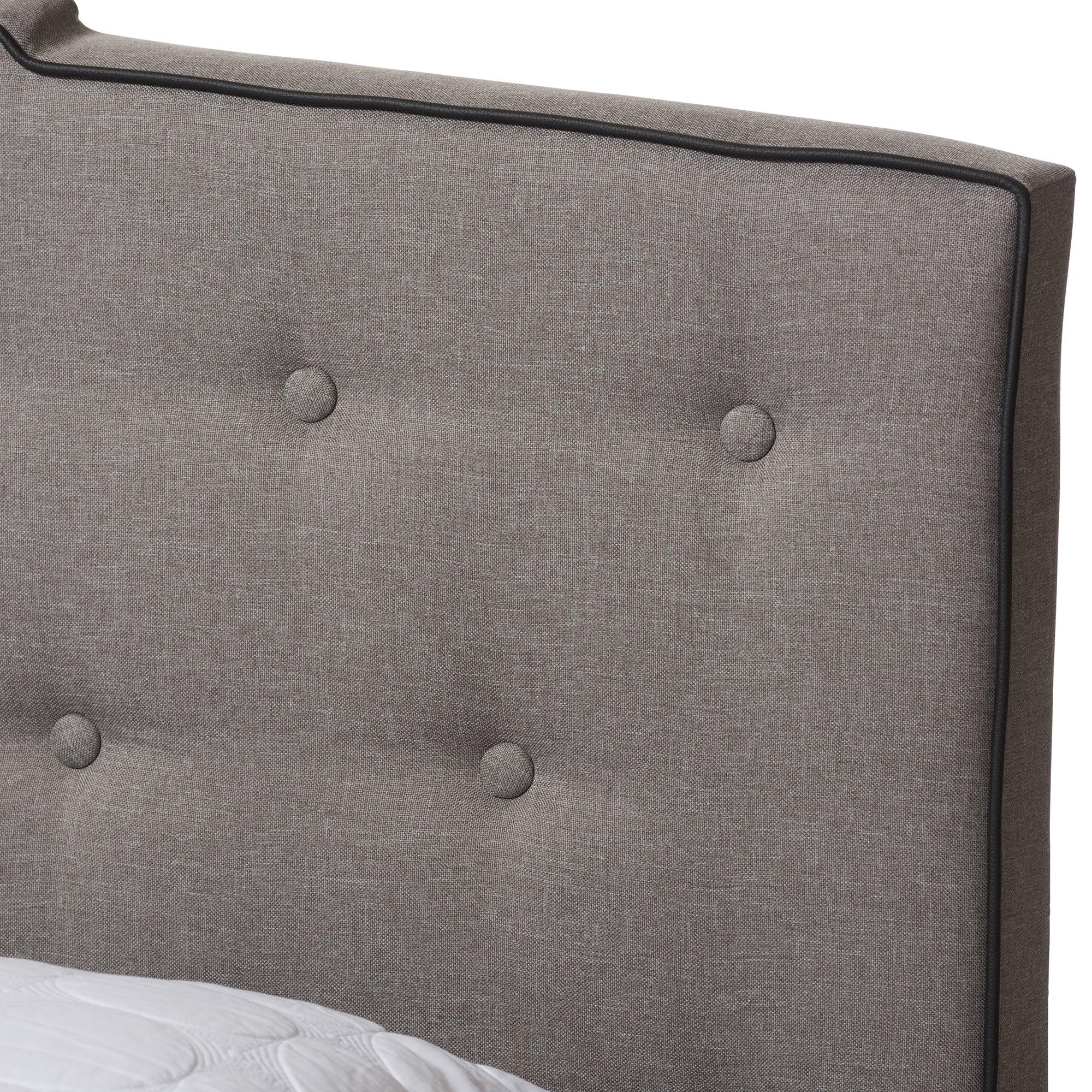 Vivienne Modern and Contemporary Light Fabric Upholstered Bed