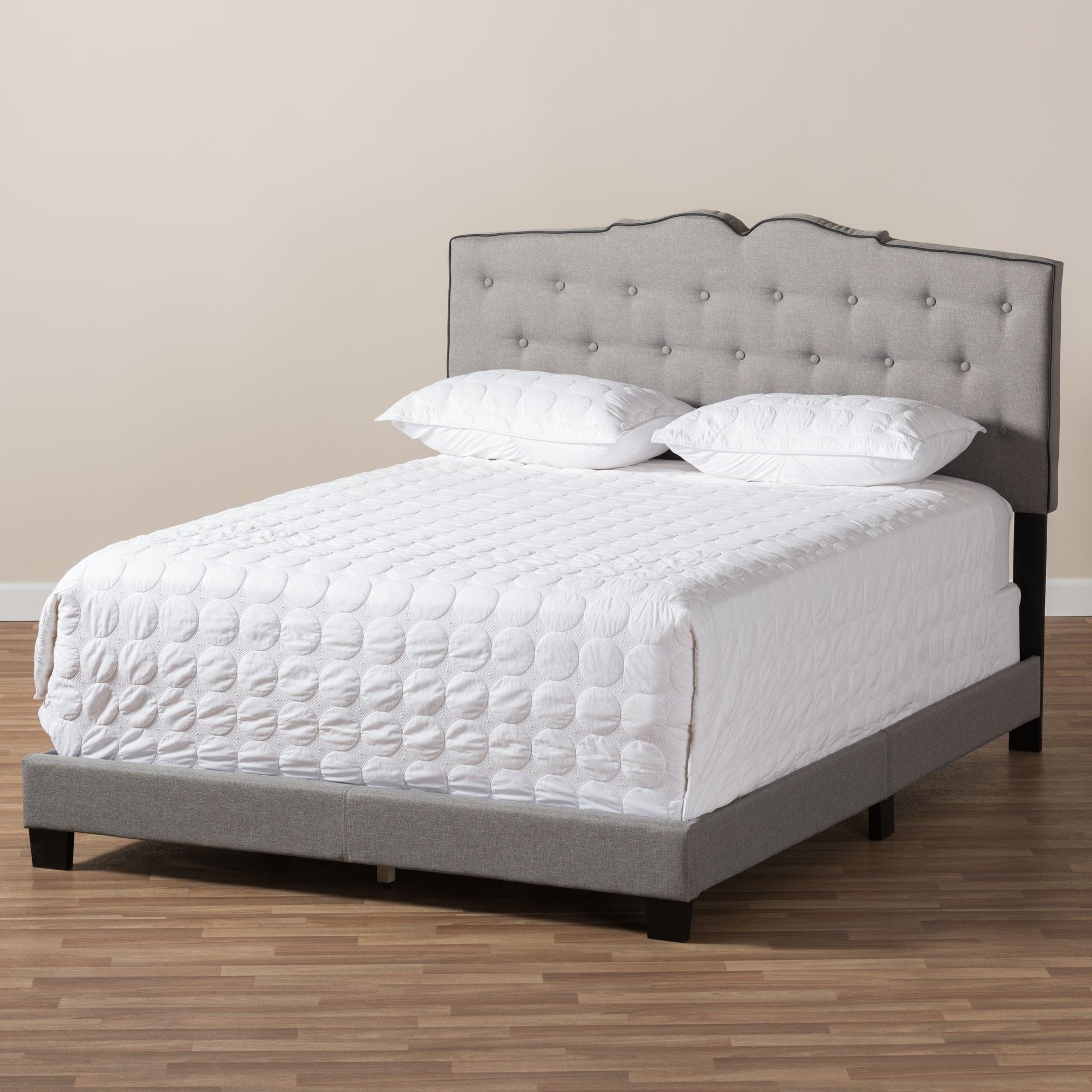 Vivienne Modern and Contemporary Light Fabric Upholstered Bed