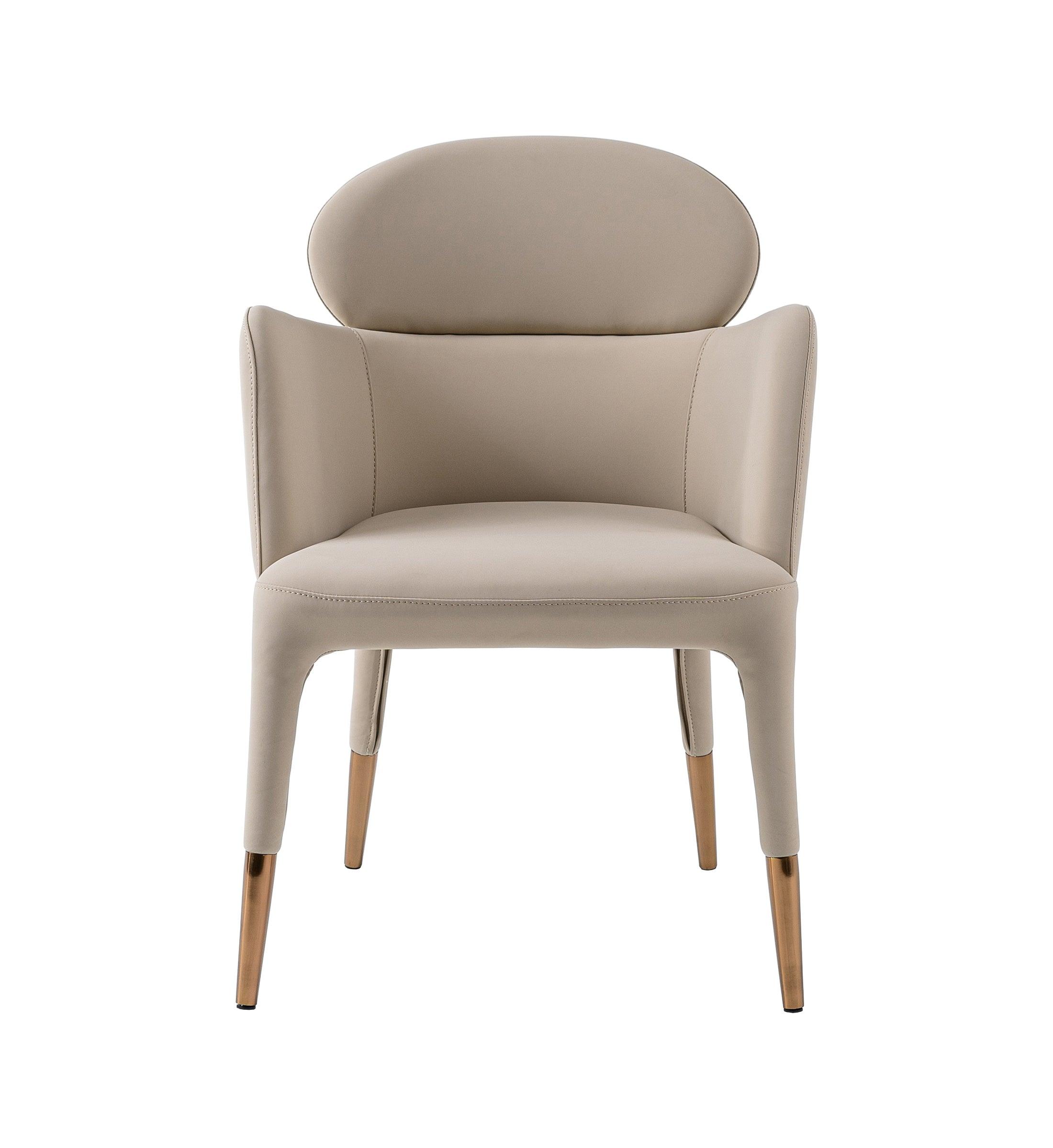 Modrest Shannon Modern Vegan Leather Rosegold Dining Chair