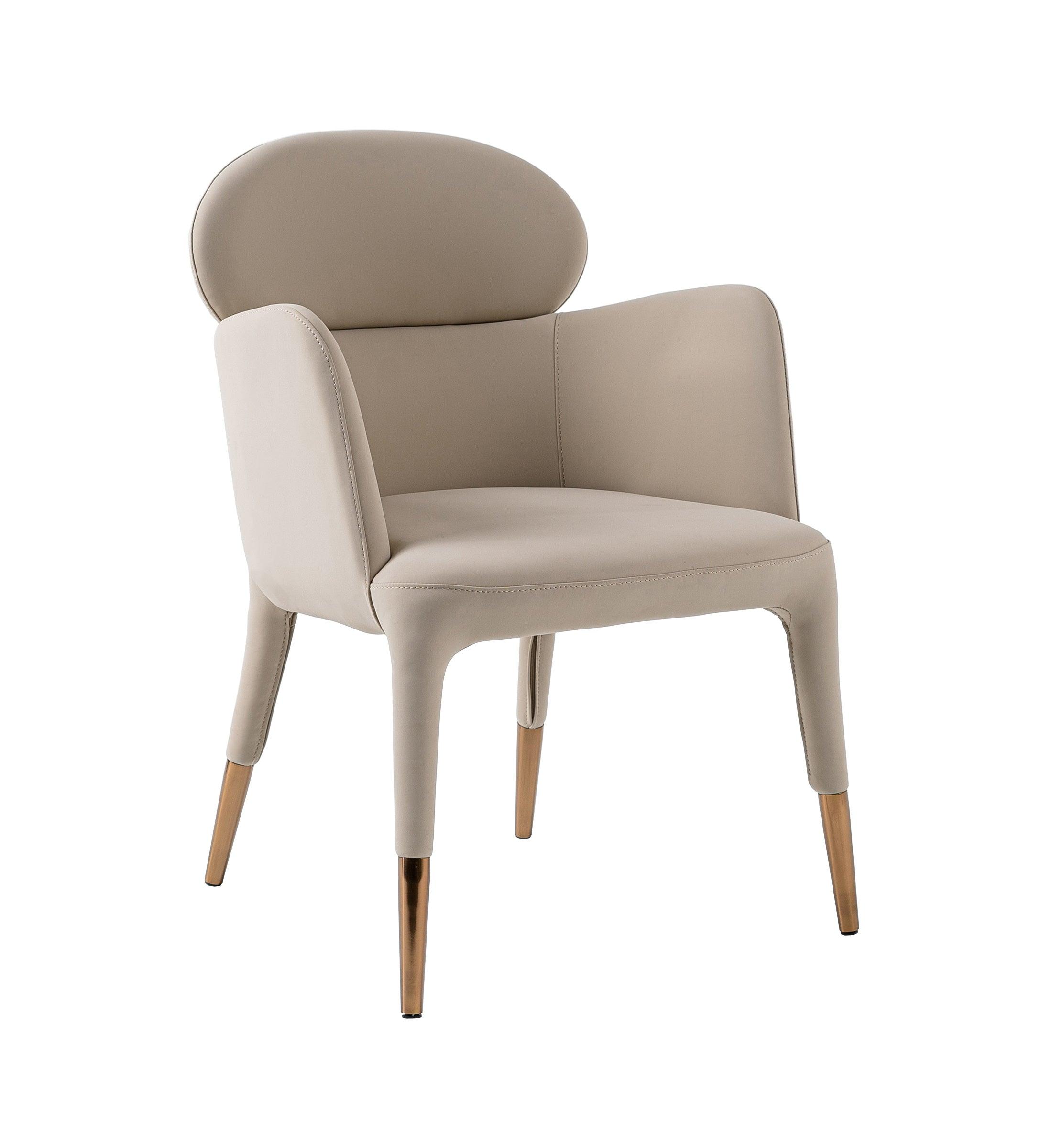 Modrest Shannon Modern Vegan Leather Rosegold Dining Chair