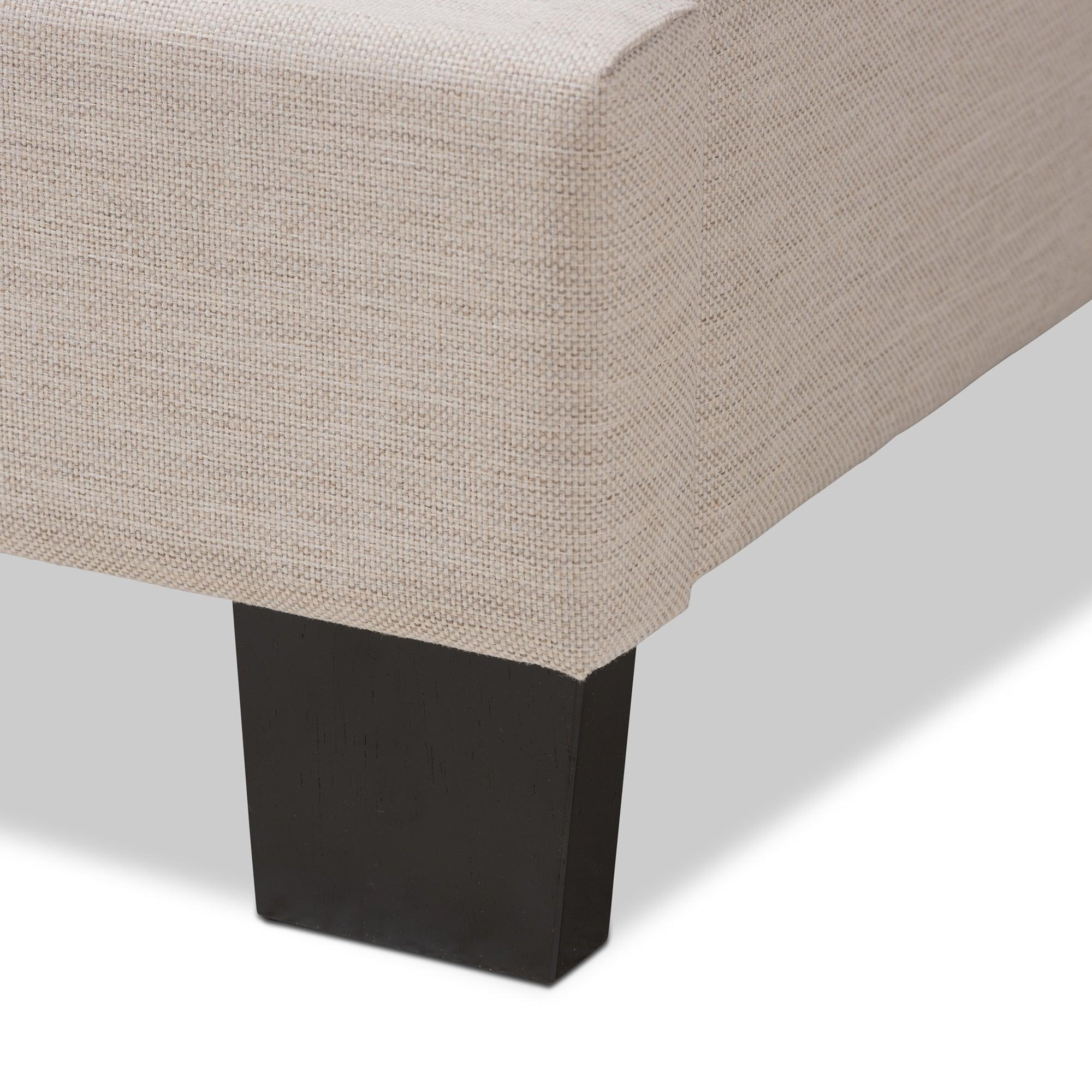 Odette Modern and Contemporary Light Fabric Upholstered Bed