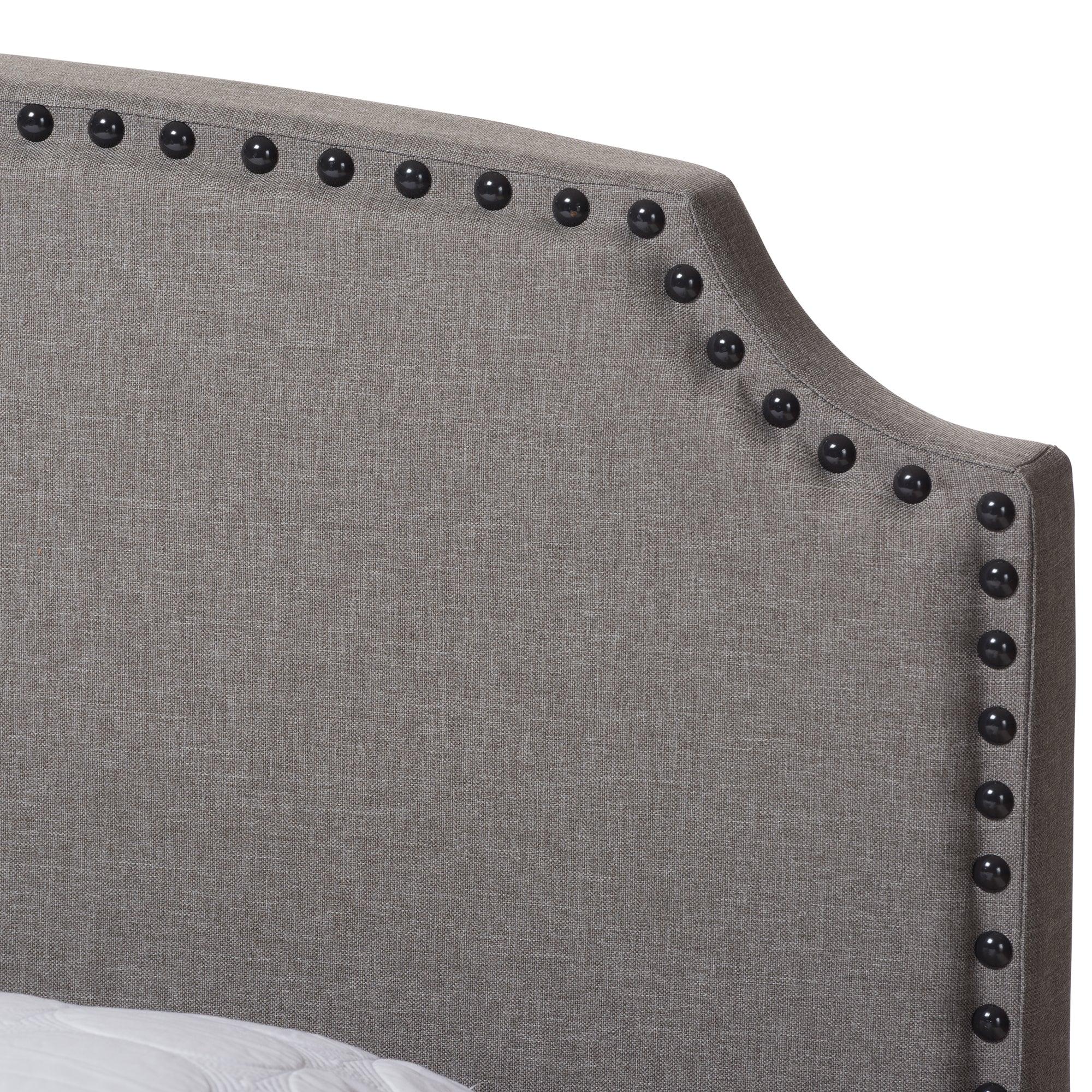 Odette Modern and Contemporary Light Fabric Upholstered Bed