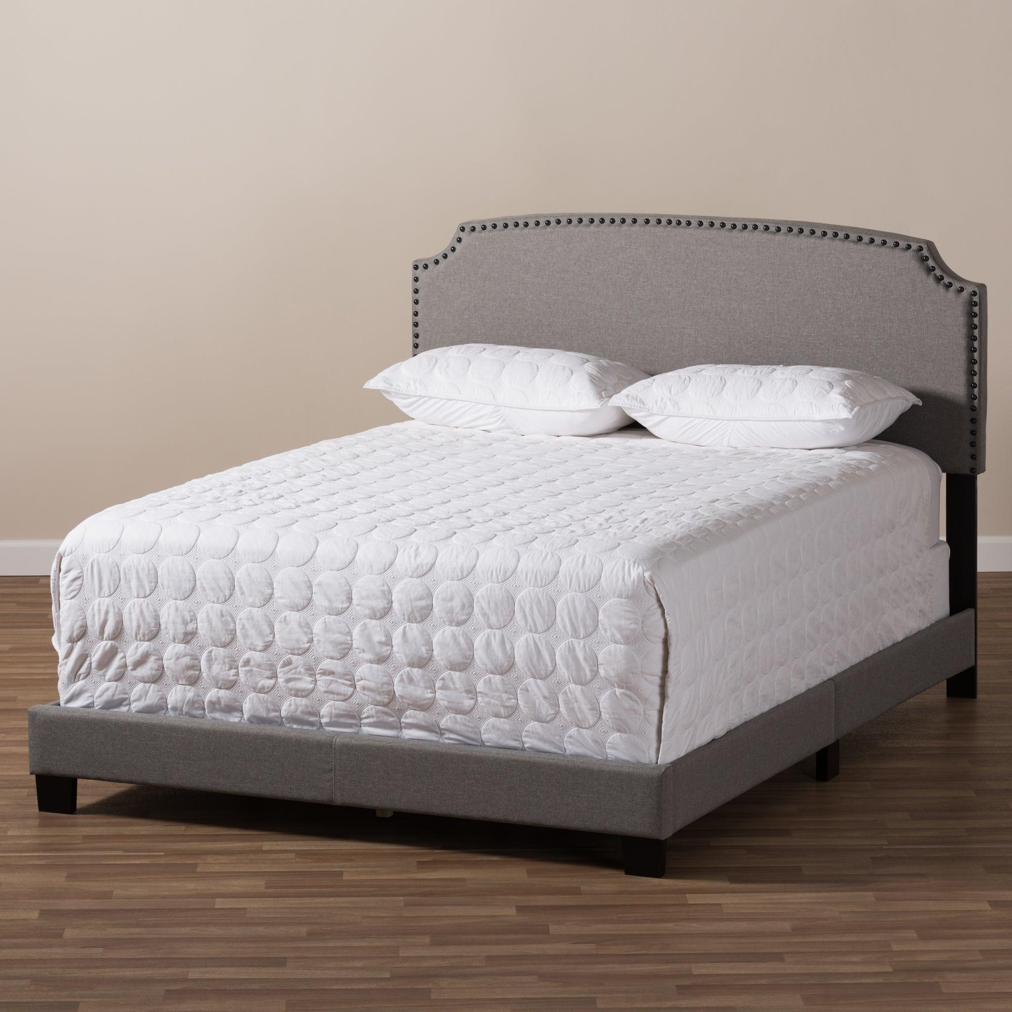 Odette Modern and Contemporary Light Fabric Upholstered Bed