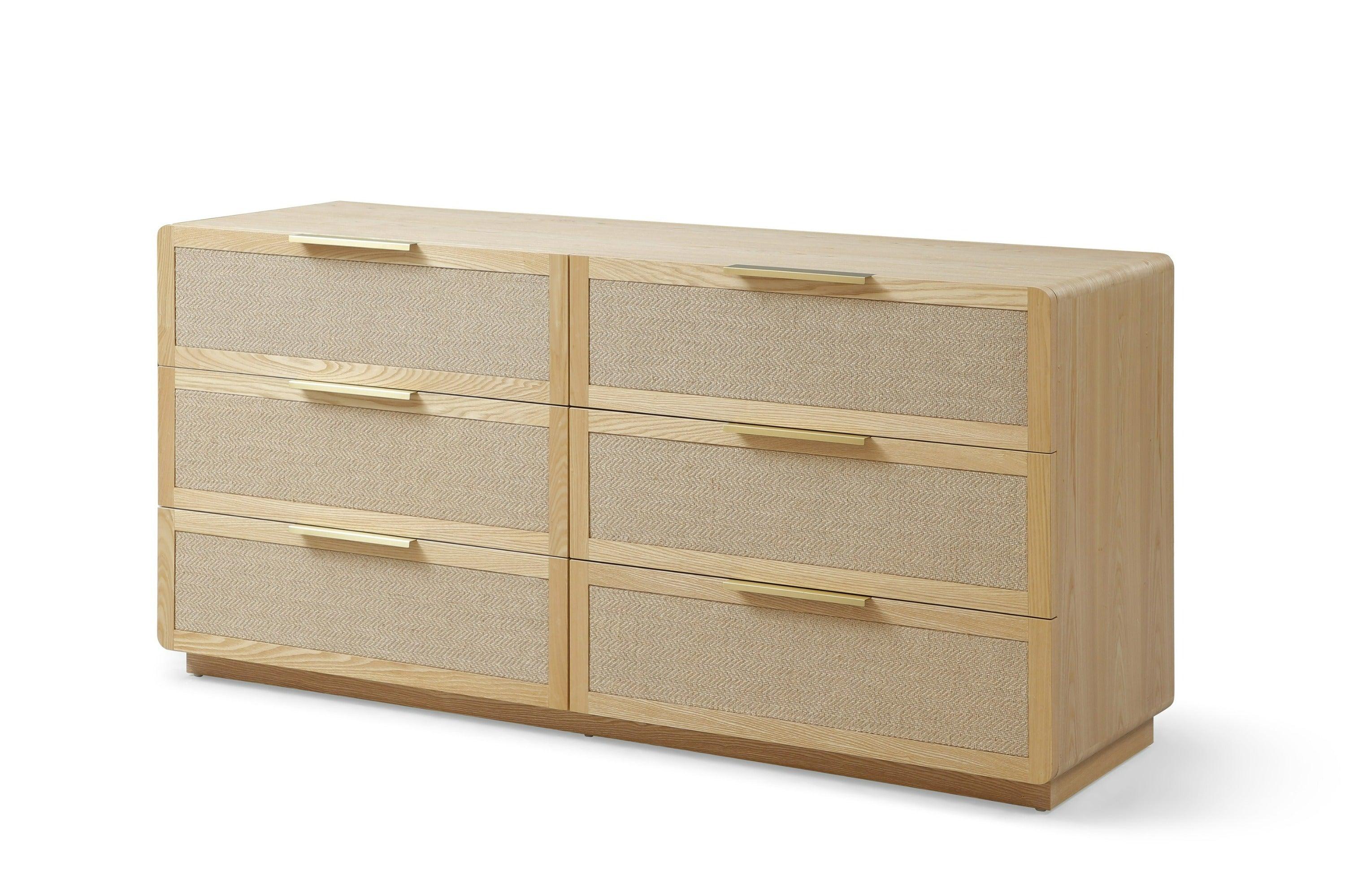 Modrest Gavin Modern Natural Ash Rattan Dresser