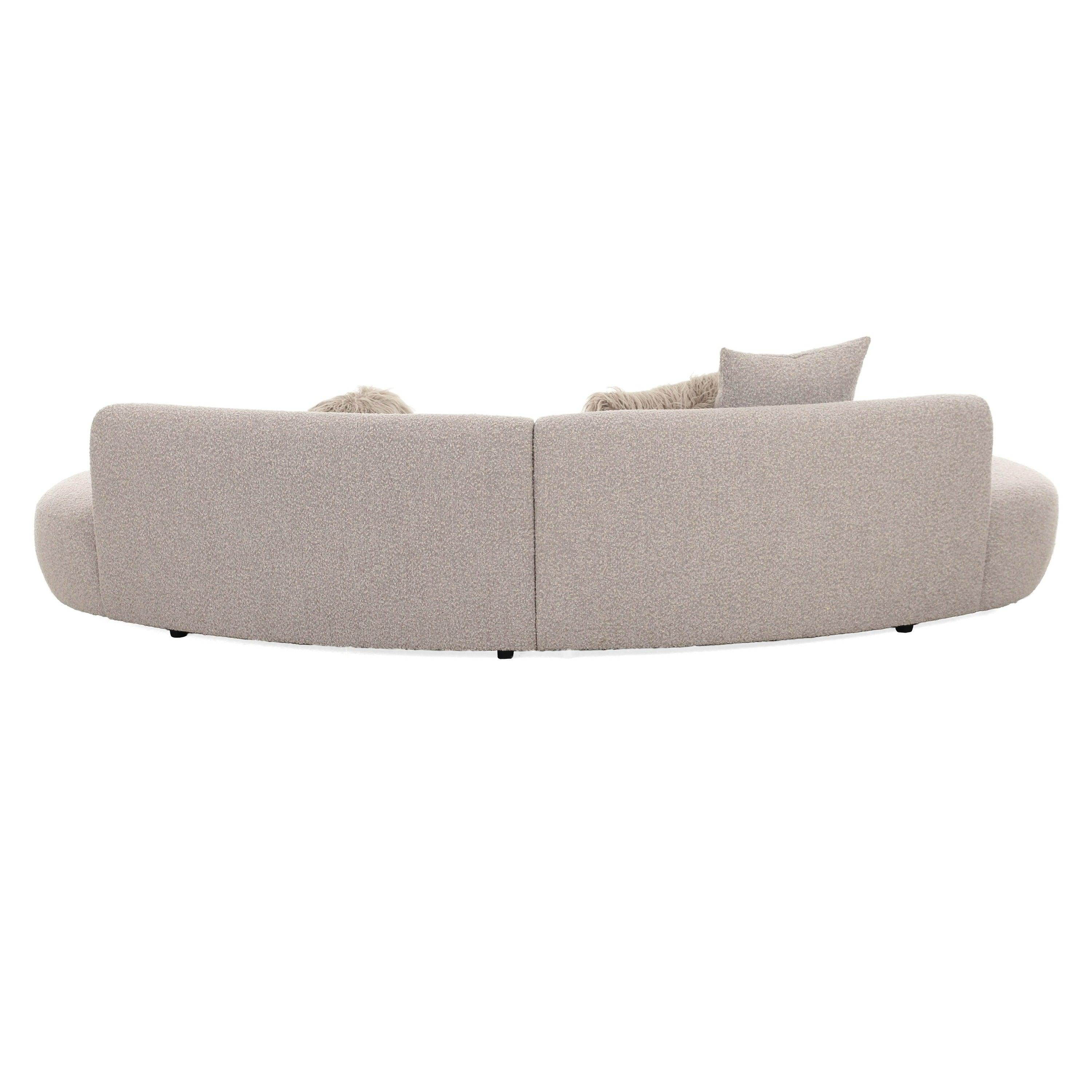 Divani Casa Weldon Modern Fabric Curved Sectional