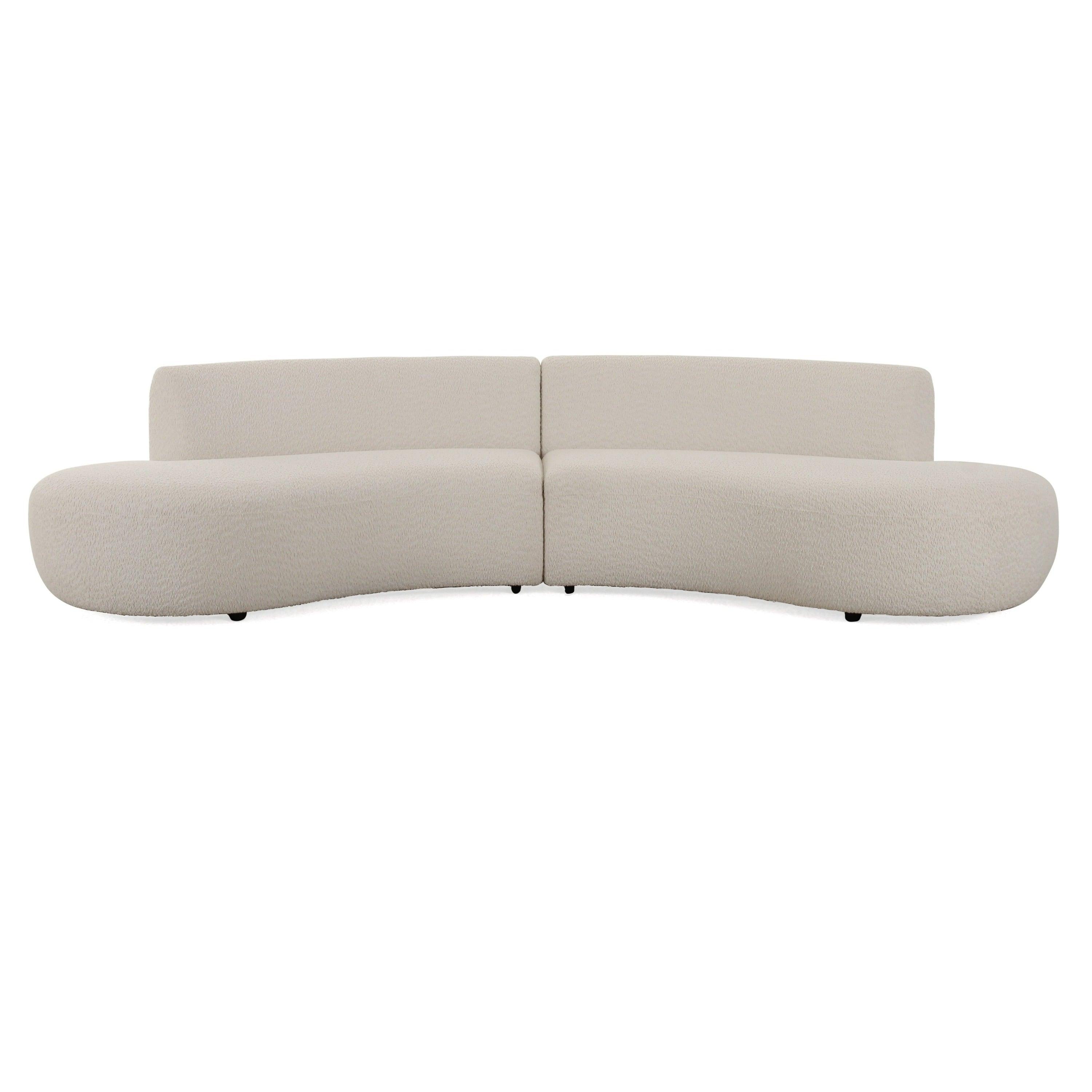 Divani Casa Weldon Modern Fabric Curved Sectional