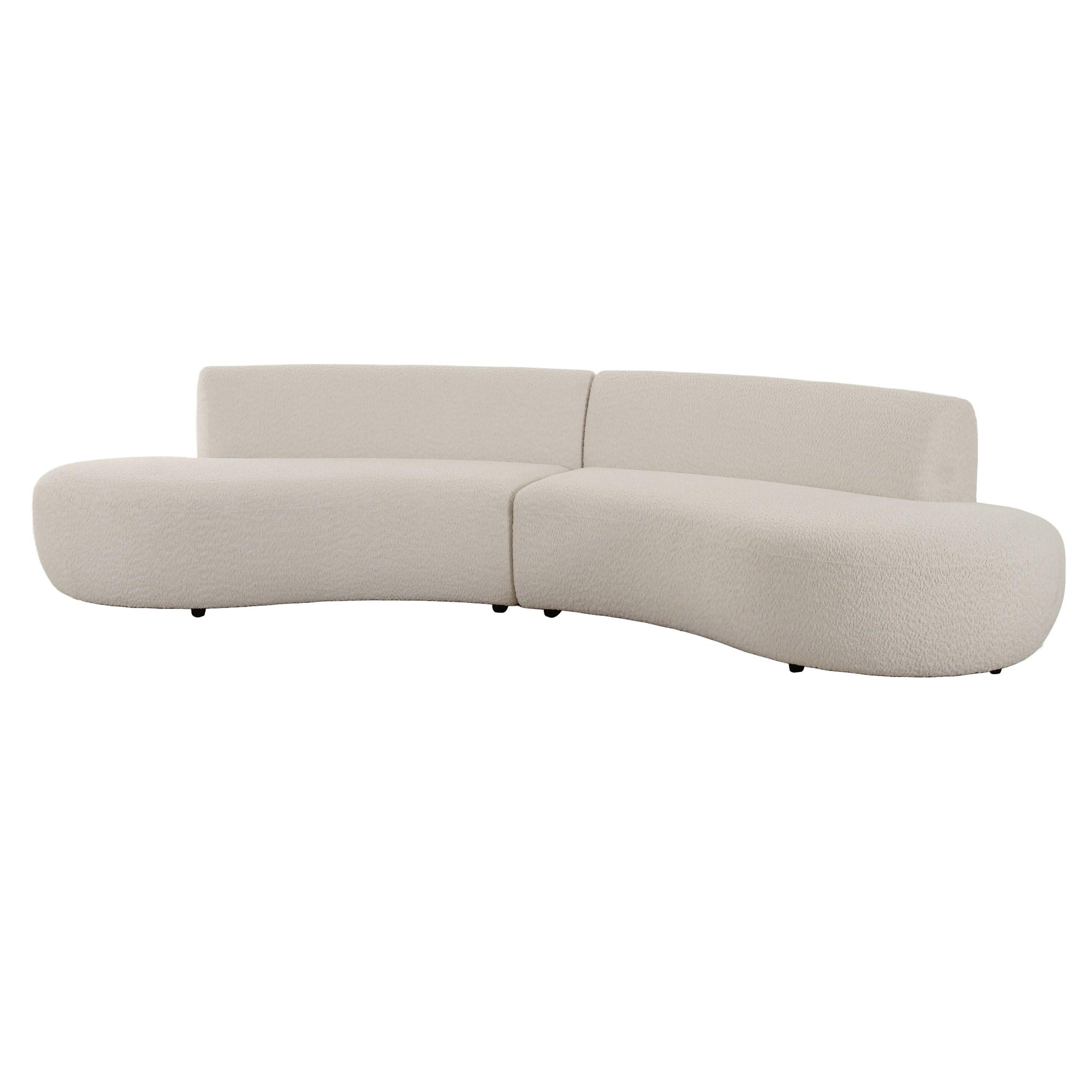 Divani Casa Weldon Modern Fabric Curved Sectional