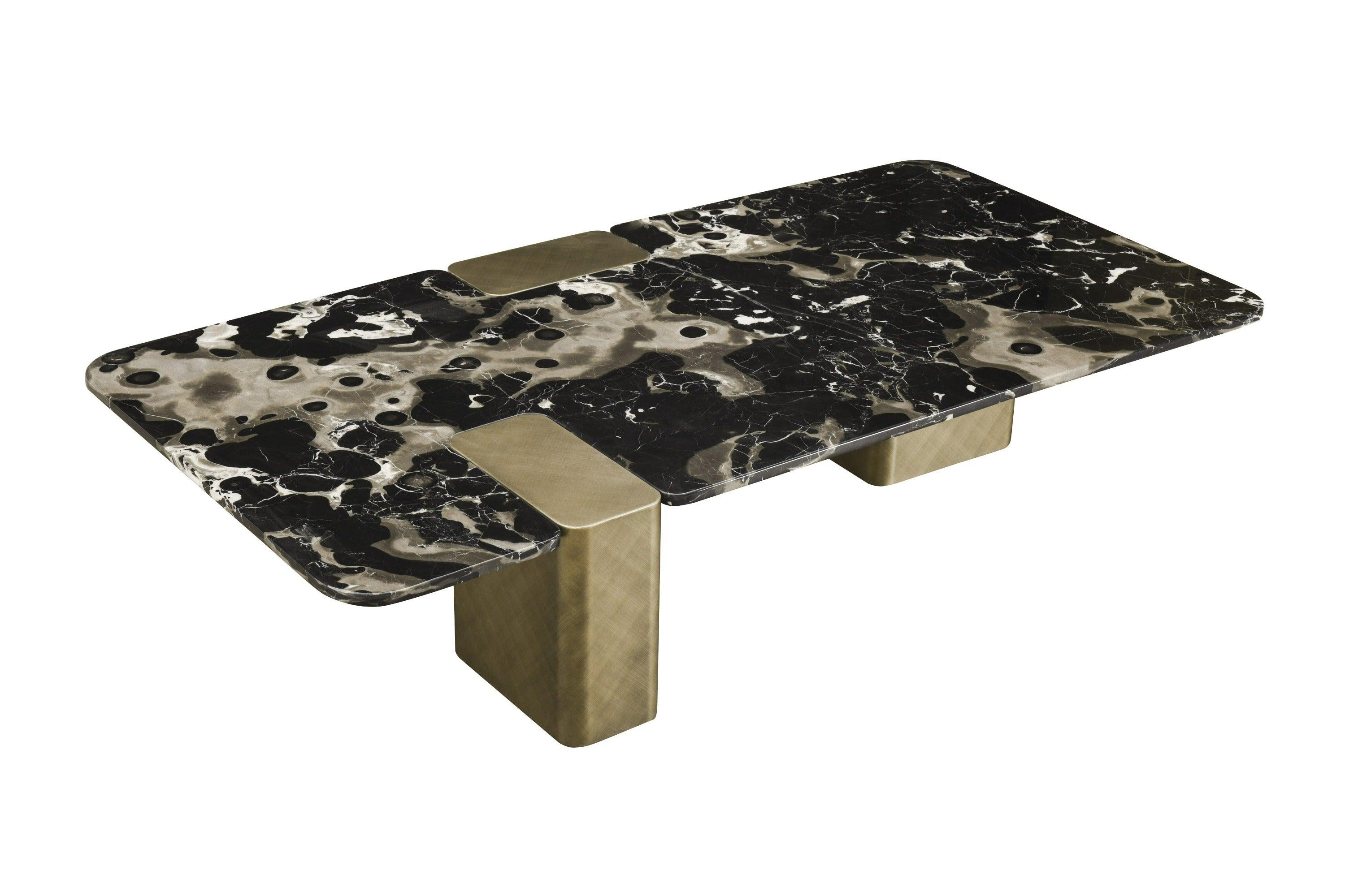 Modrest Quest Modern Rose Marble Antique Coffee Table