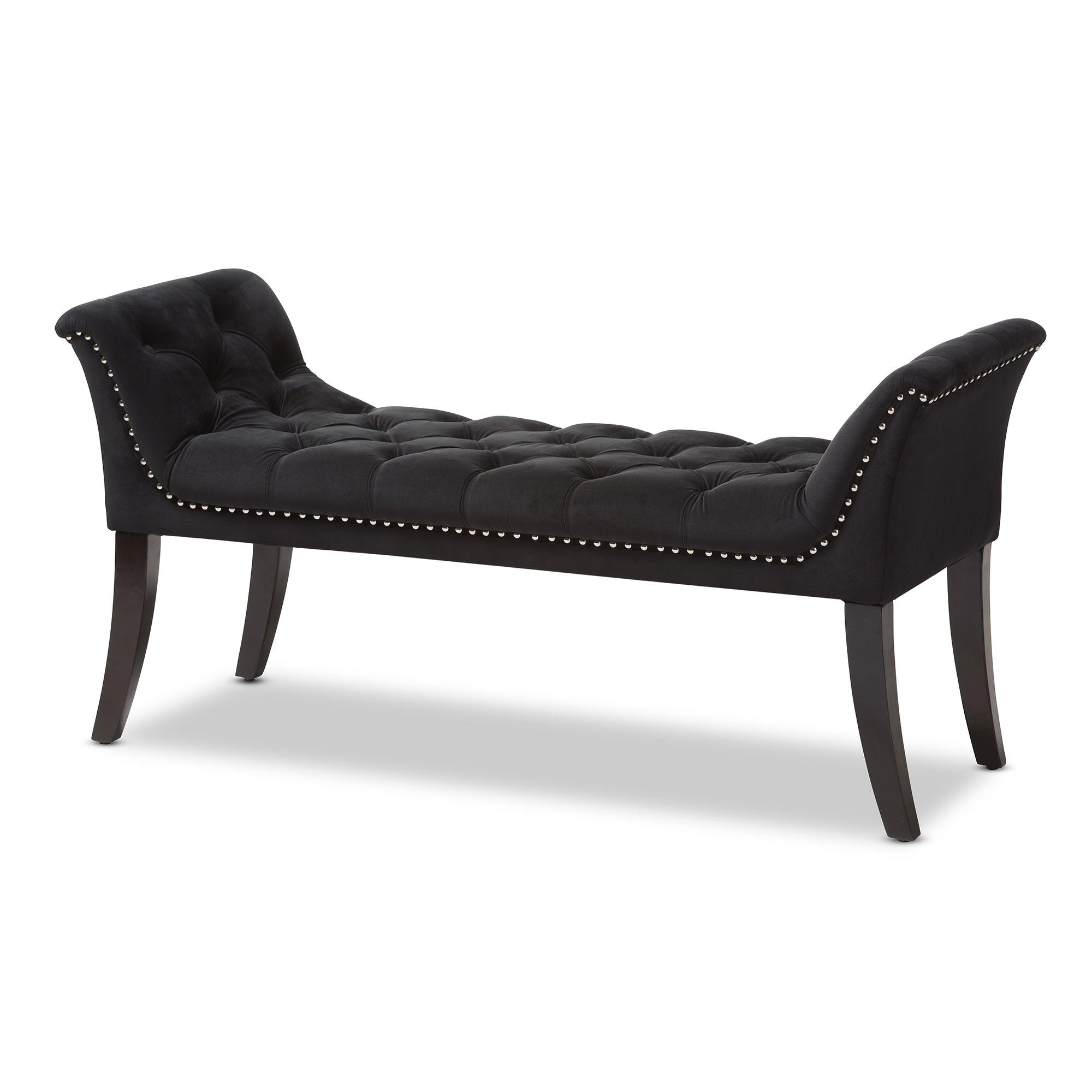 Chandelle Luxe and Contemporary Velvet Upholstered Bench