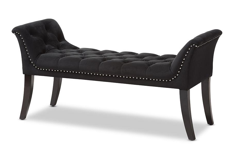 Chandelle Luxe and Contemporary Velvet Upholstered Bench