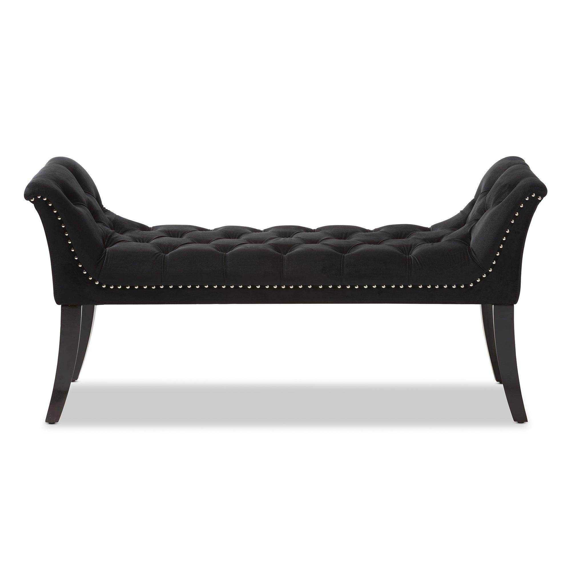 Chandelle Luxe and Contemporary Velvet Upholstered Bench