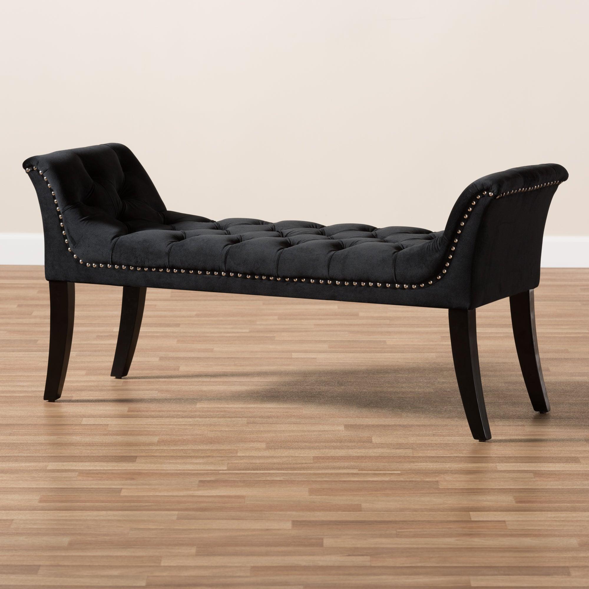 Chandelle Luxe and Contemporary Velvet Upholstered Bench