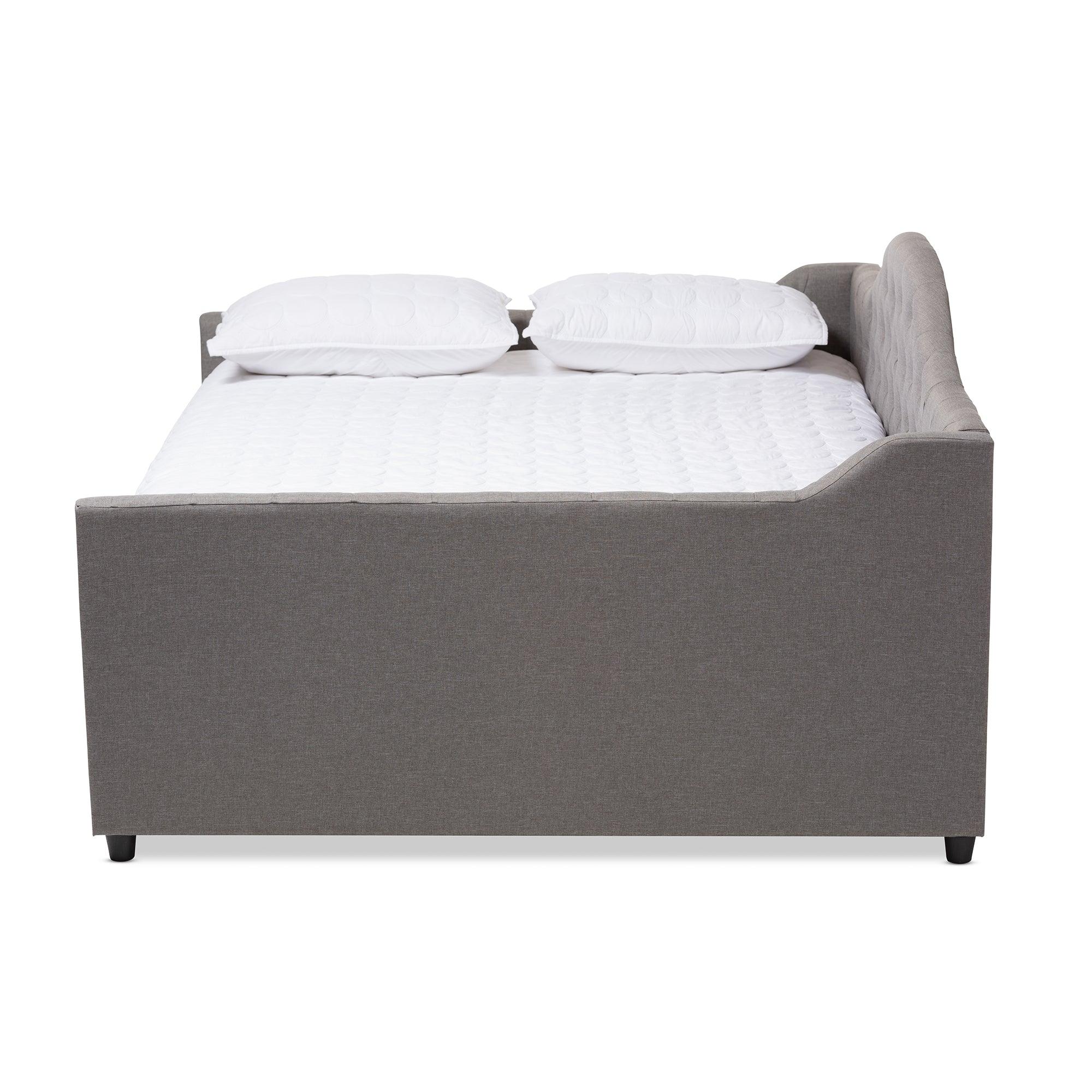 Eliza Modern and Contemporary Fabric Upholstered Daybed with Trundle