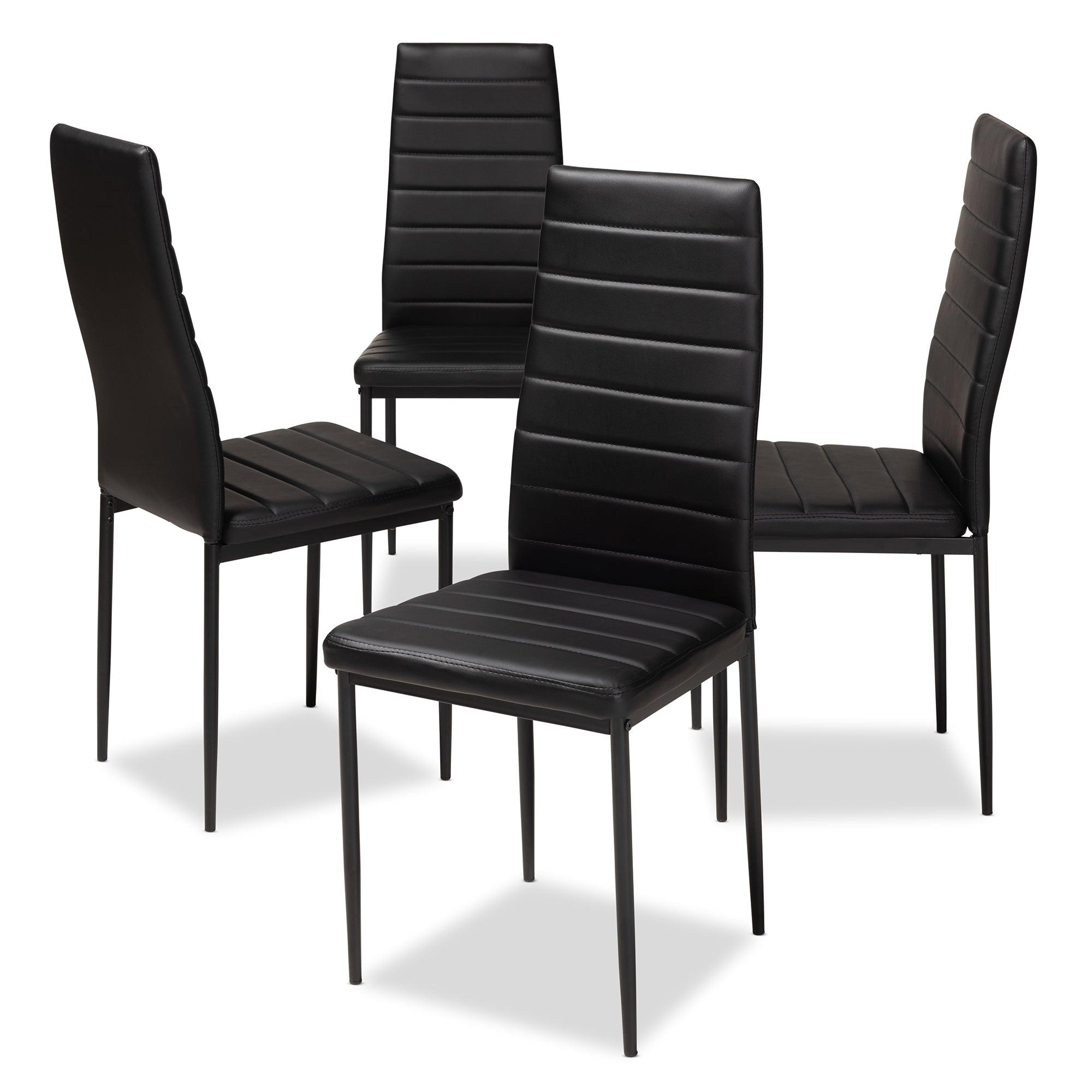 Armand Modern and Contemporary Faux Leather Upholstered Dining Chair (Set of 4)